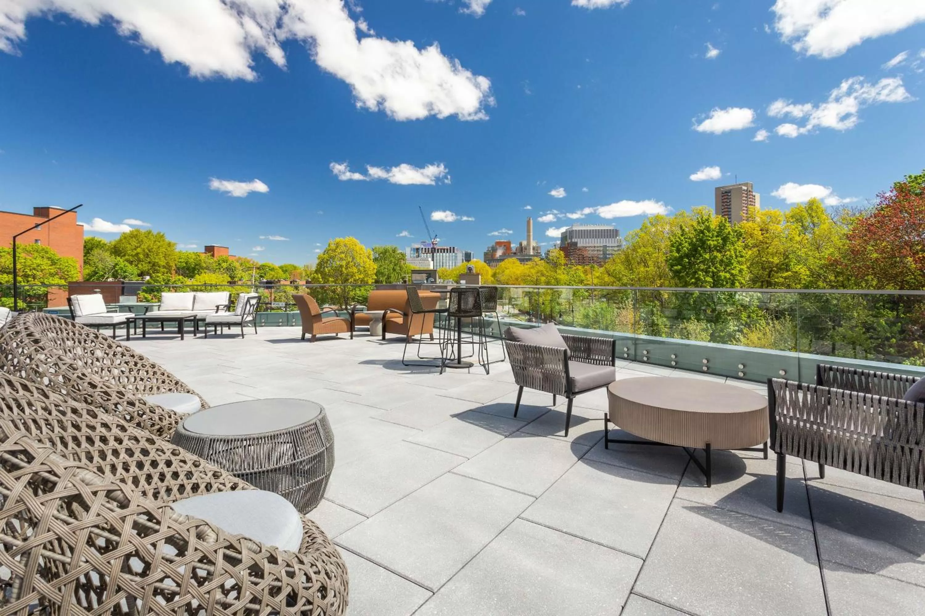 Patio in Hilton Garden Inn Boston Brookline, Ma