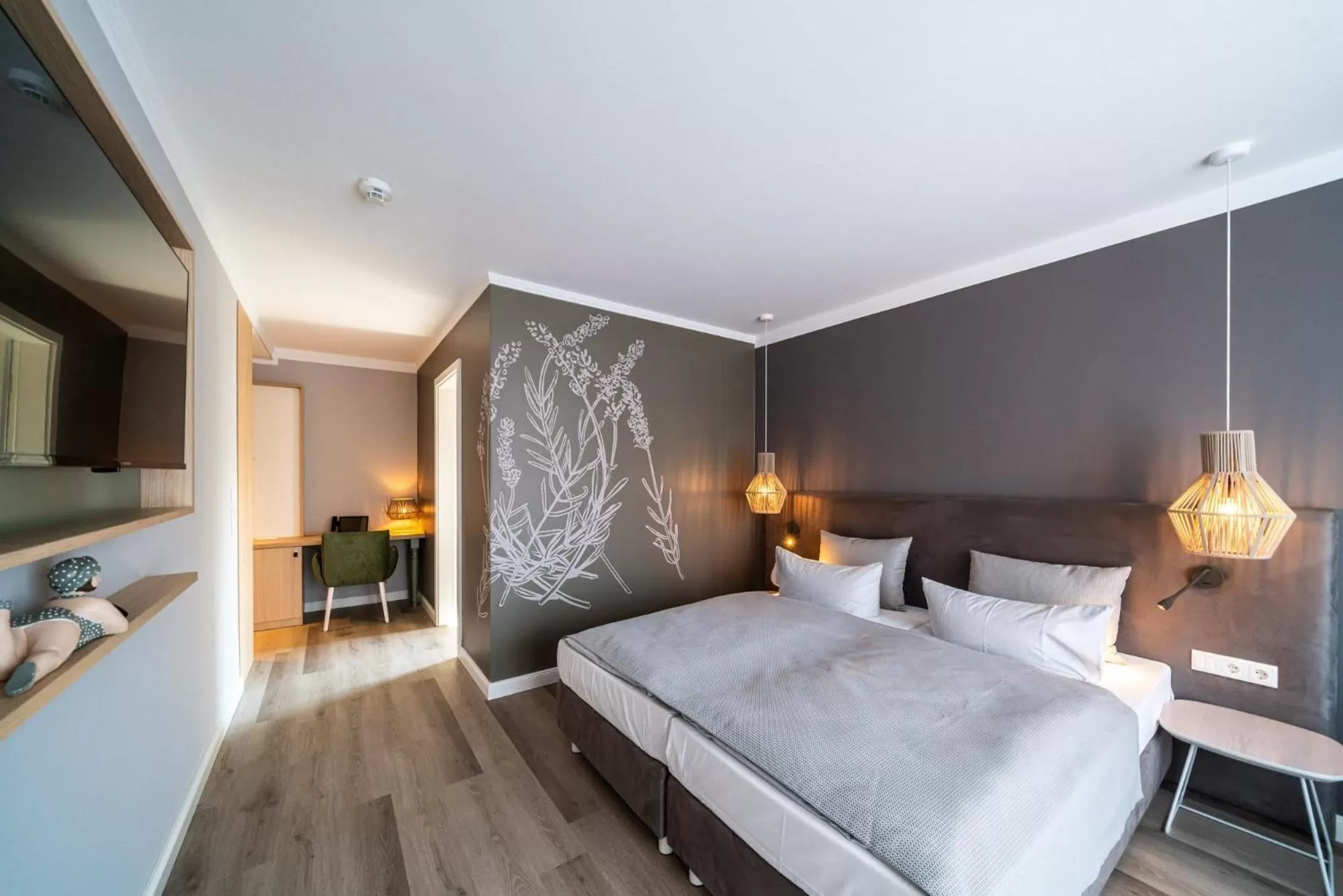 Bed in Landhotel Rittmeister & Kräuter-SPA Adults Only