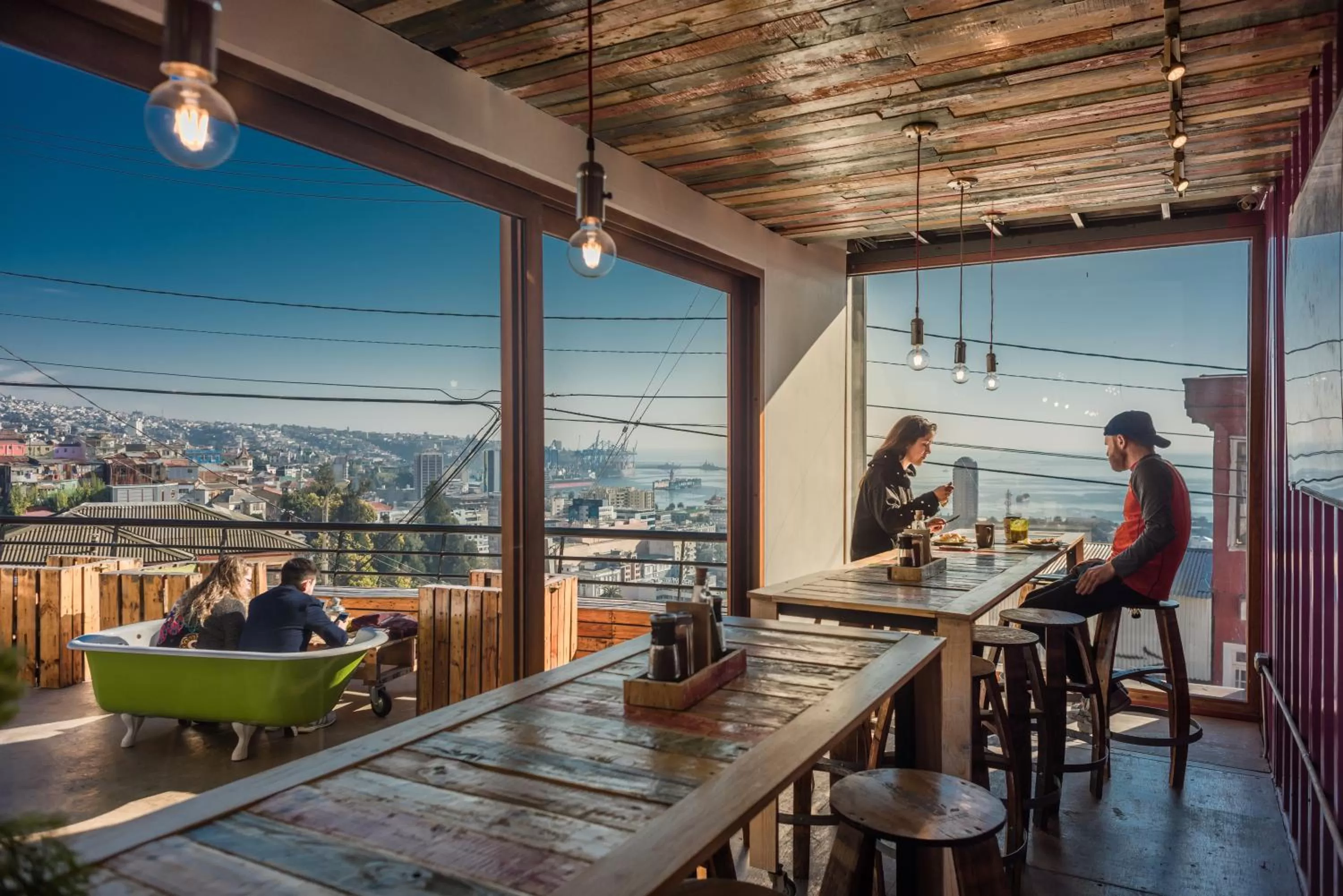 Buffet breakfast in Hotel Winebox Valparaiso