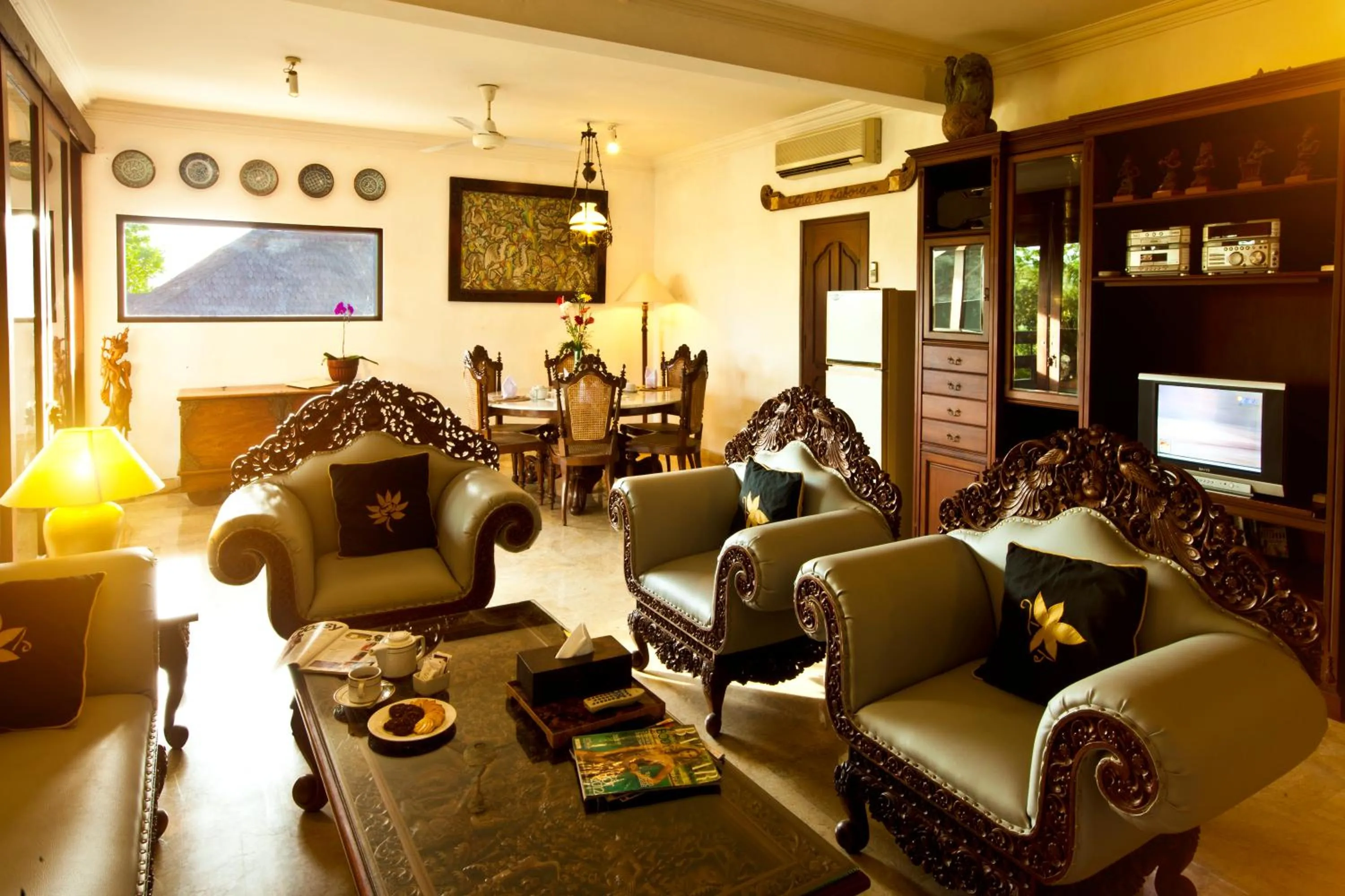 Living room in Palm Garden Hotel