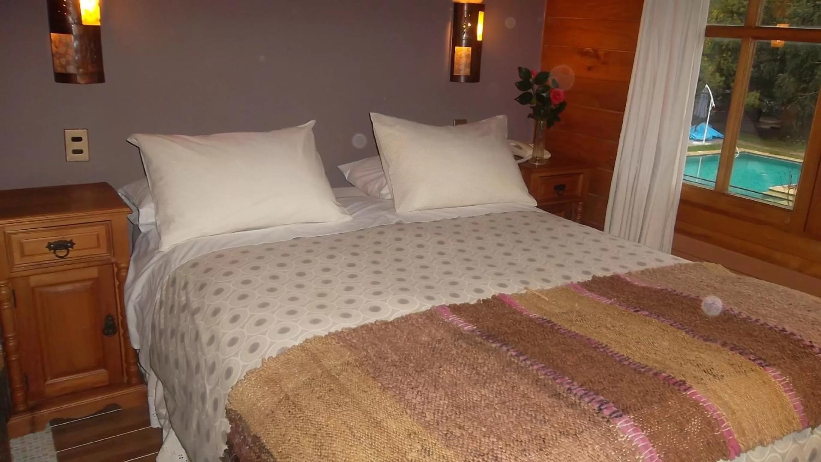 Bed in Hotel Malalhue