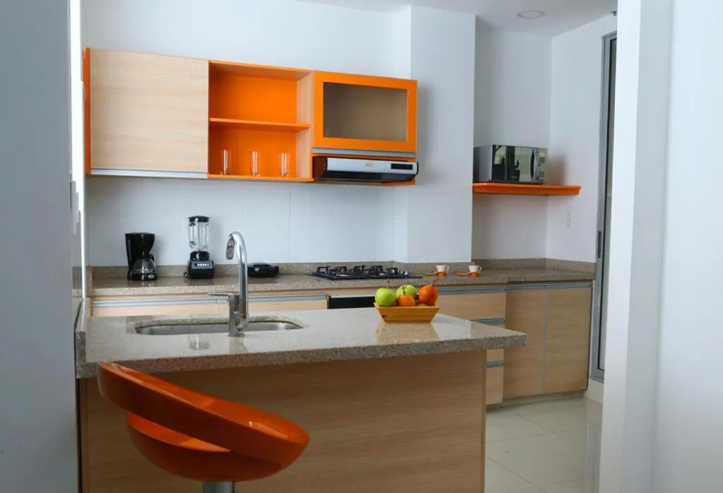 Kitchen or kitchenette in Hotel Cabreromar