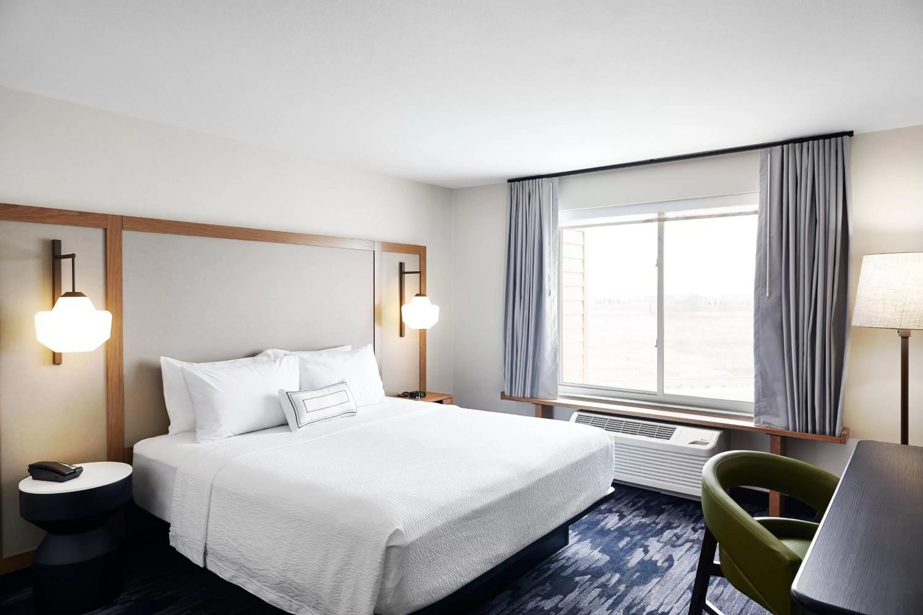 King Room with Roll-In Shower - Mobility and Hearing Accessible in Fairfield Inn & Suites Sheboygan