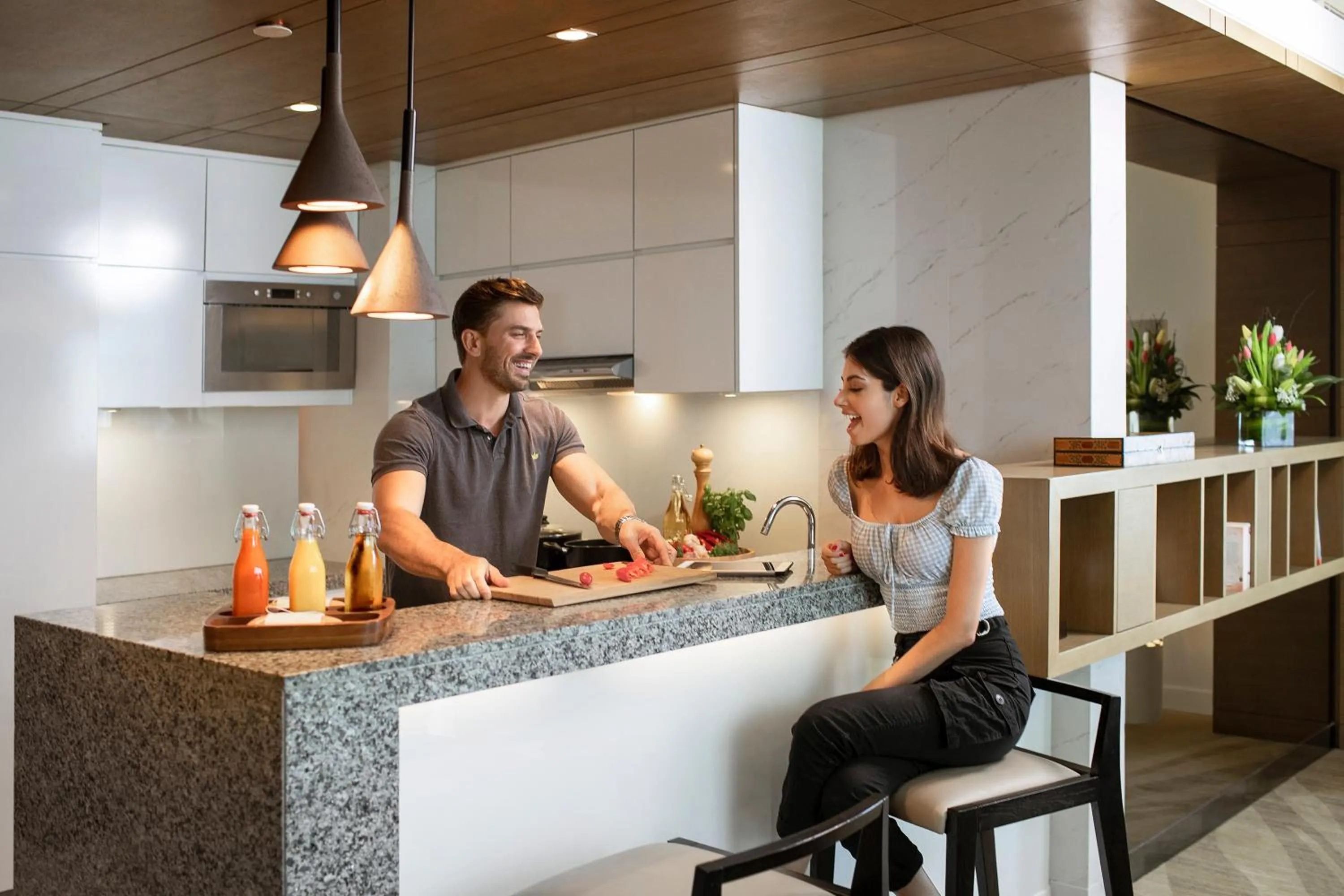 Kitchen or kitchenette in Towers Rotana - Dubai