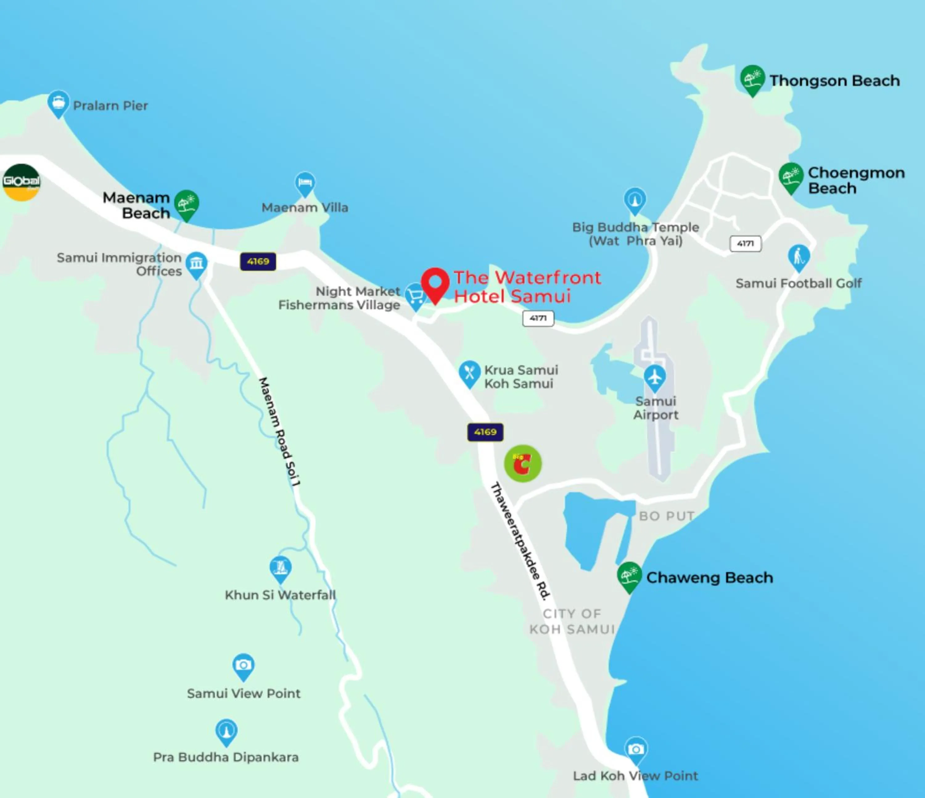 Location in The Waterfront Hotel at Fisherman's Village