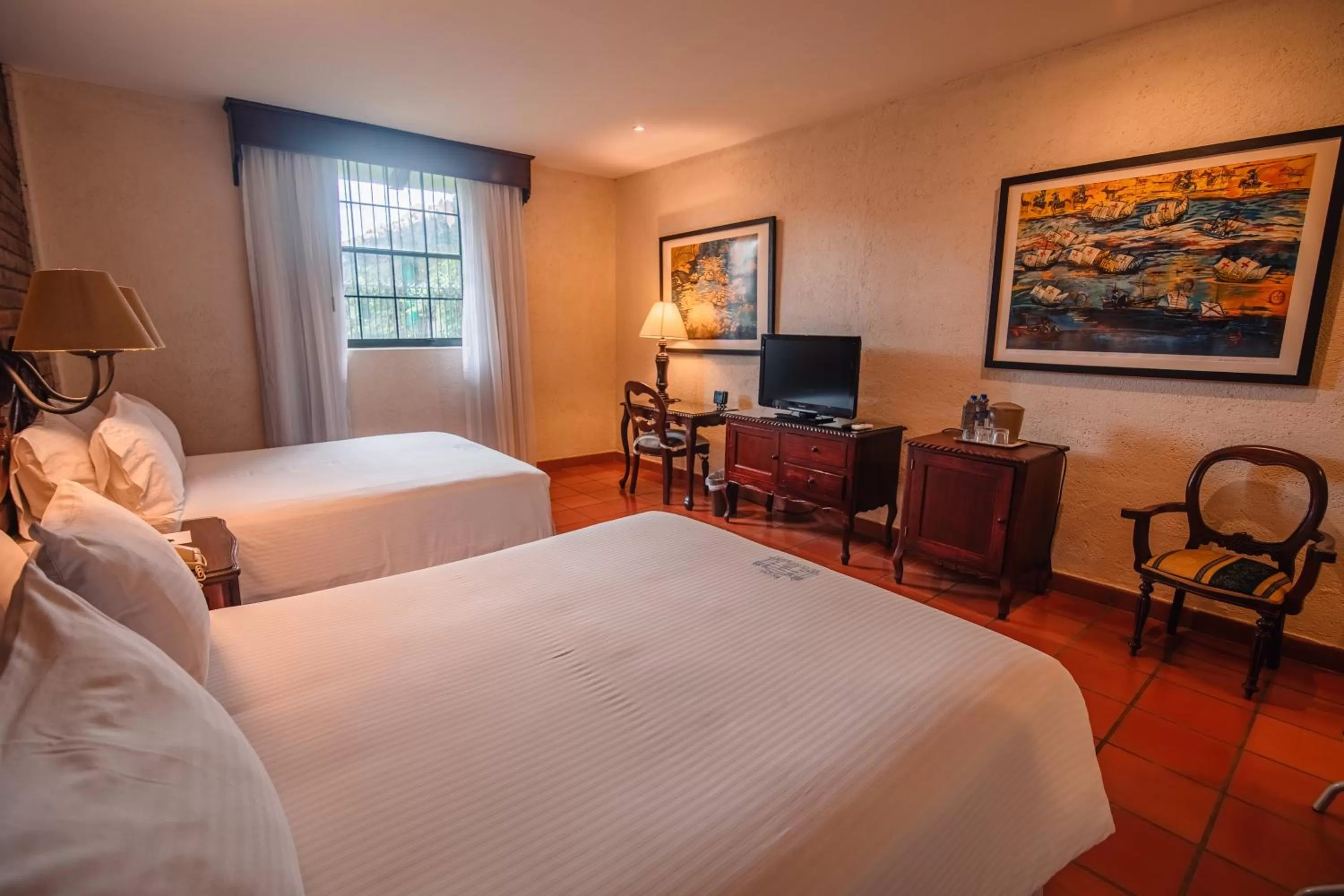 Photo of the whole room, TV/Entertainment Center in Hotel El Convento Leon Nicaragua