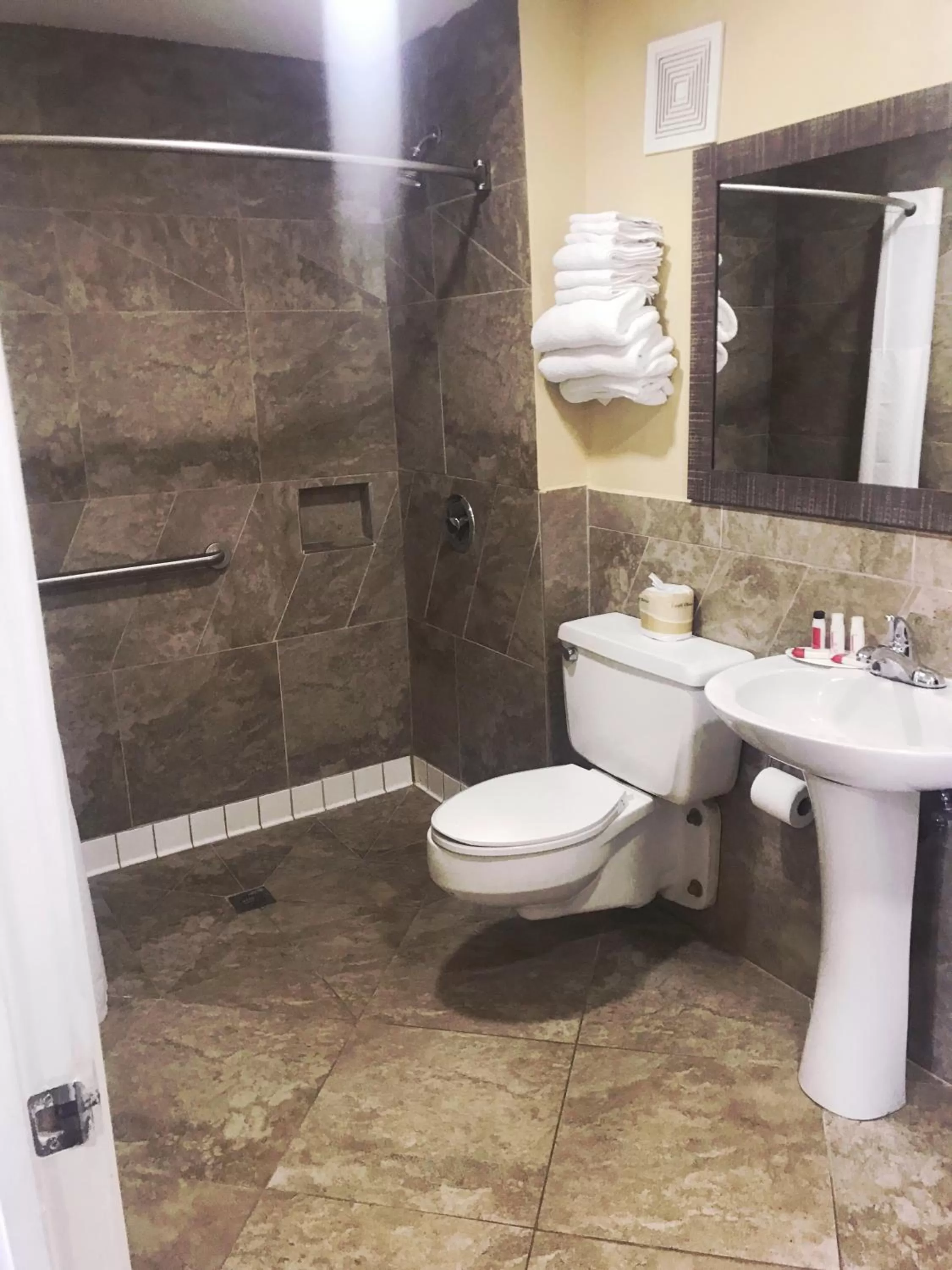 Shower in Super 8 by Wyndham Redlands/San Bernardino