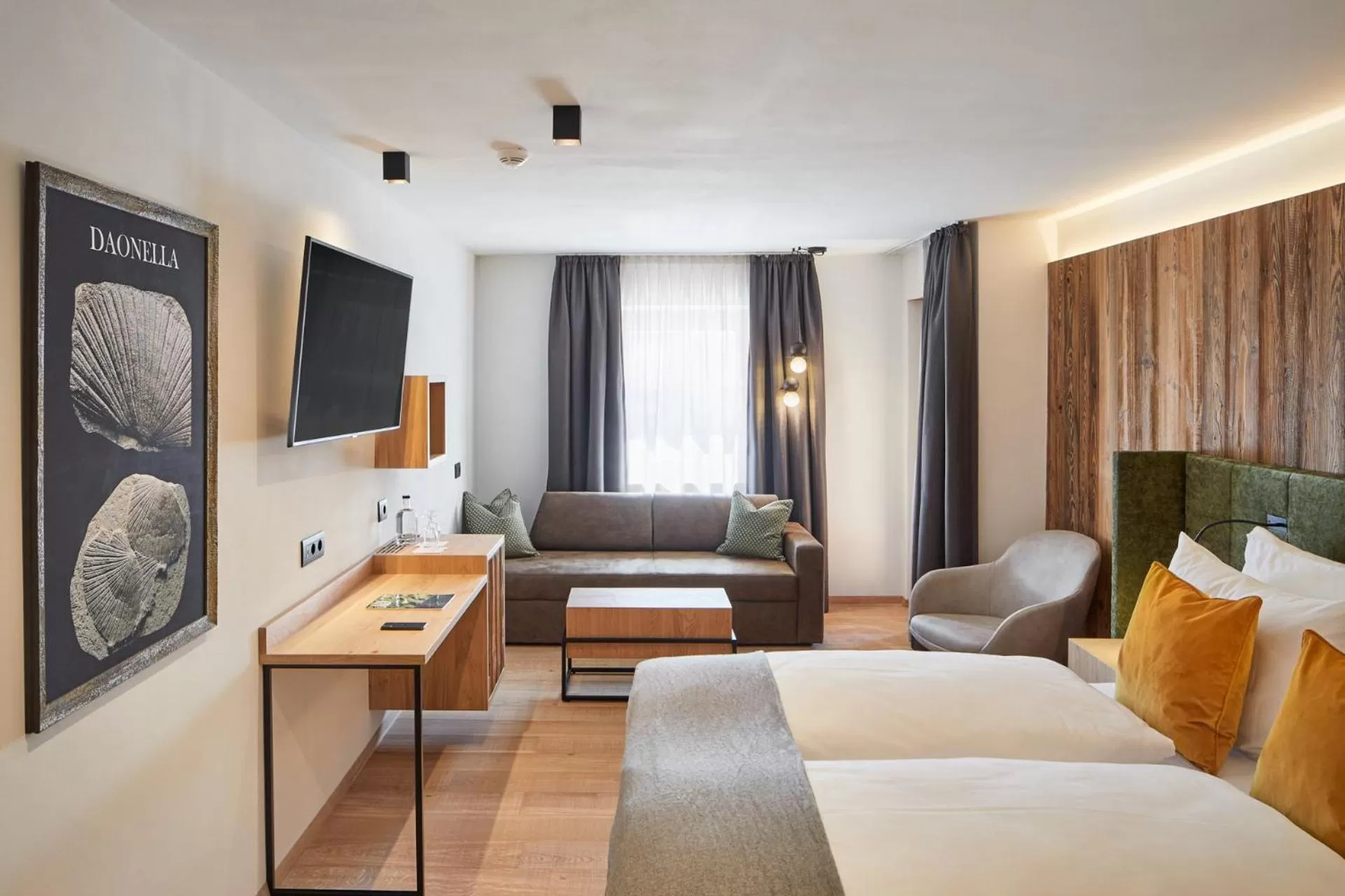 Bed in Hotel Marmolada