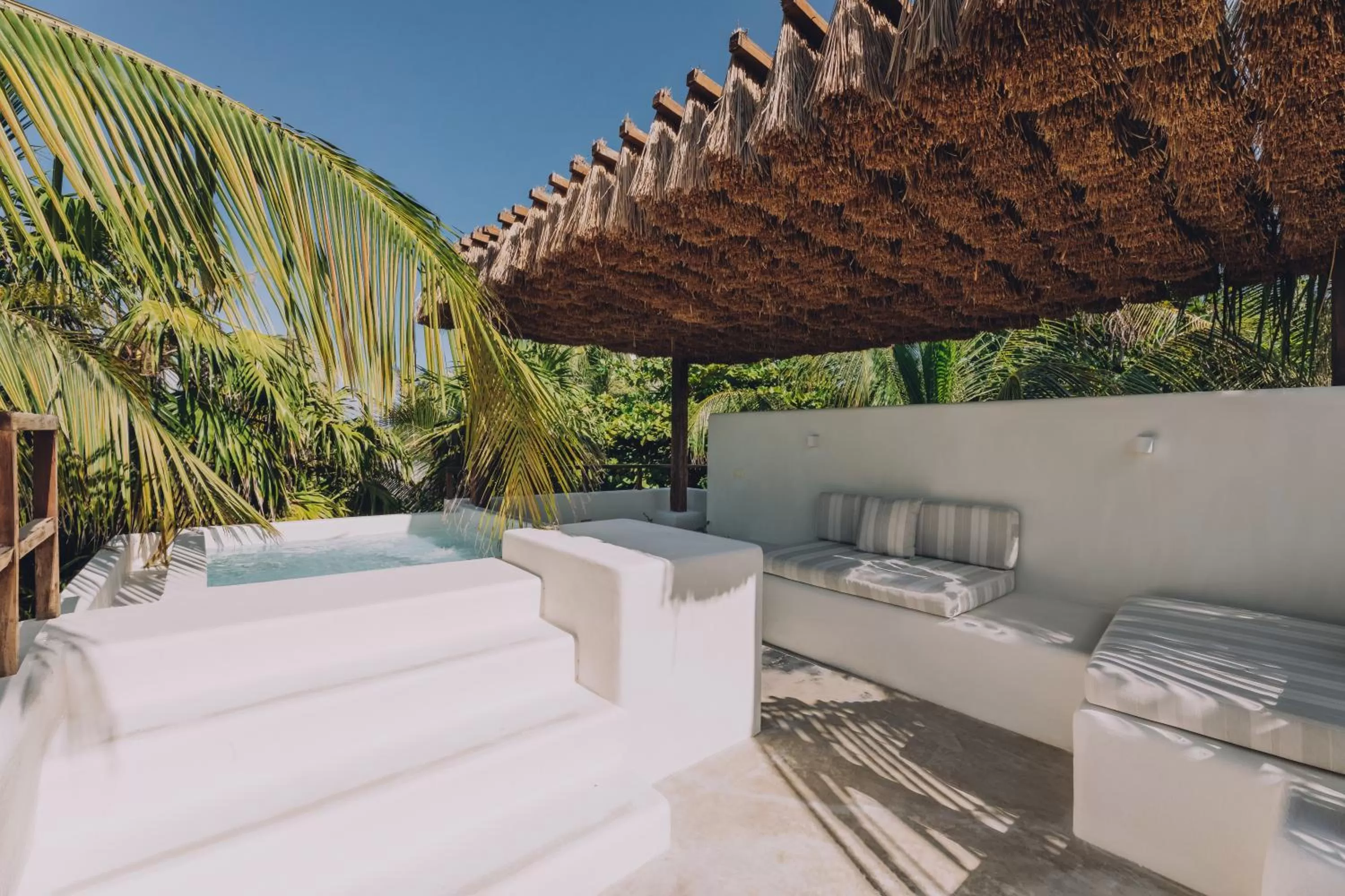 Garden view in Chiringuito Tulum