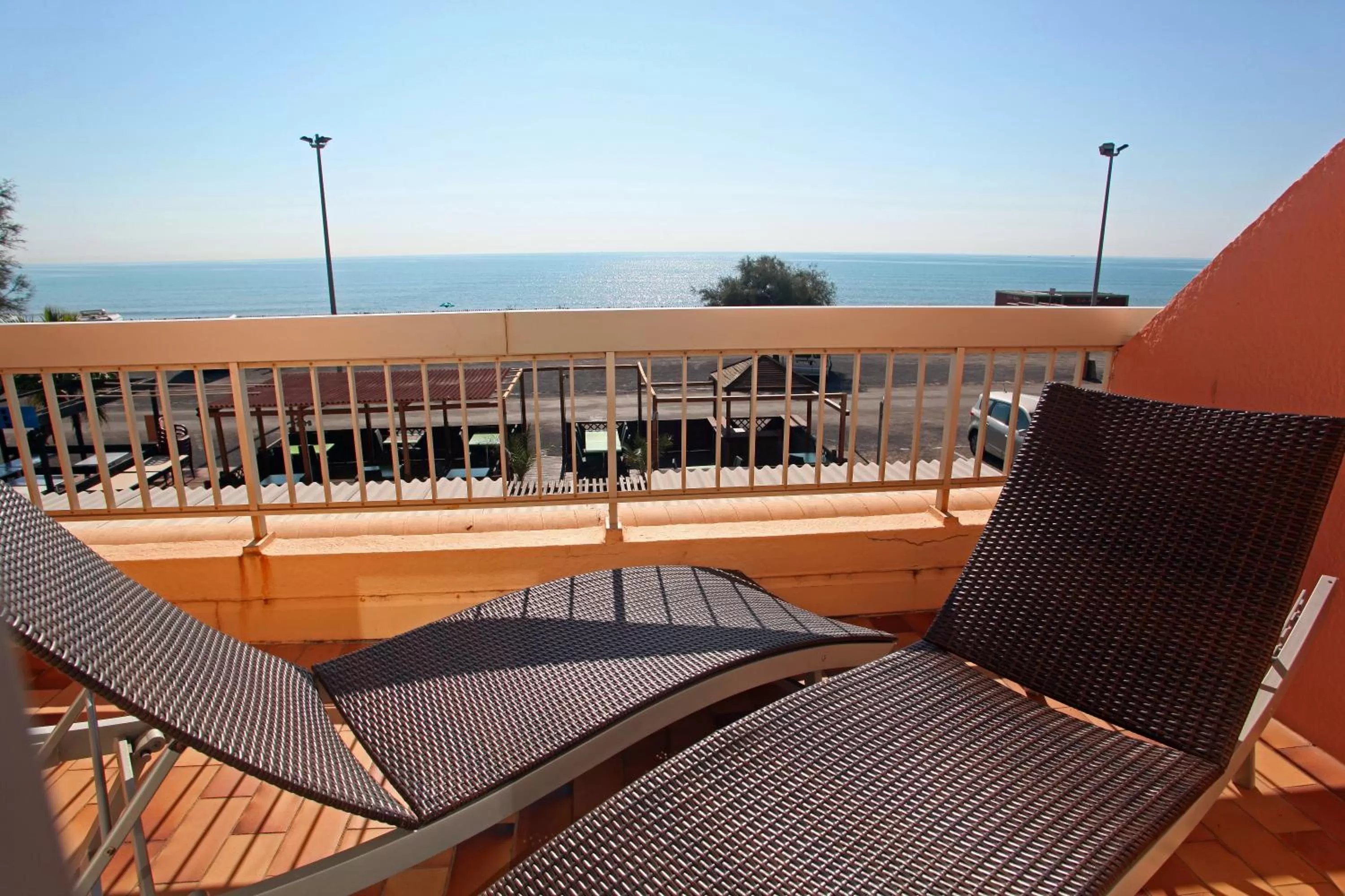 Balcony/Terrace in Logis Hotel Restaurant le Mirador