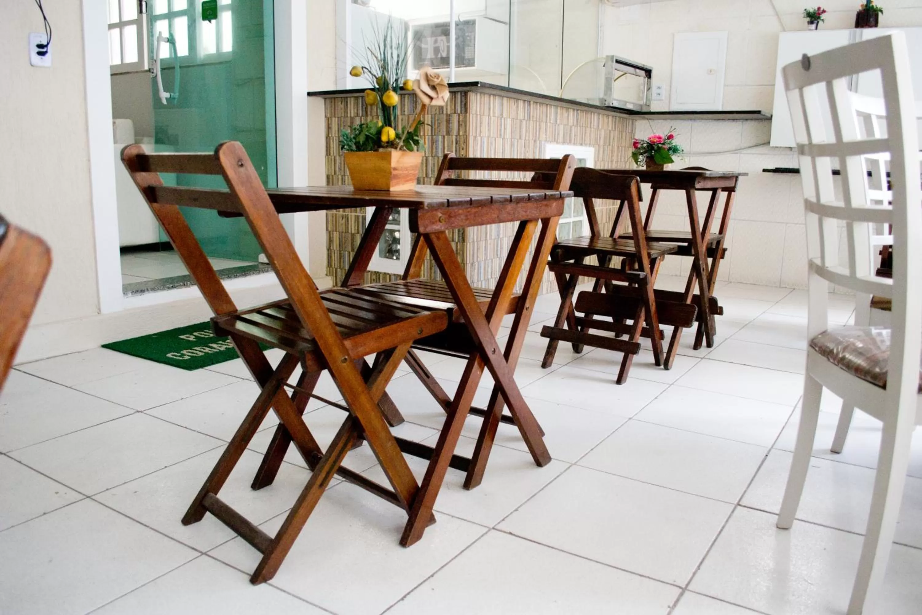 Balcony/Terrace, Dining Area in Pousada Corais da Barra