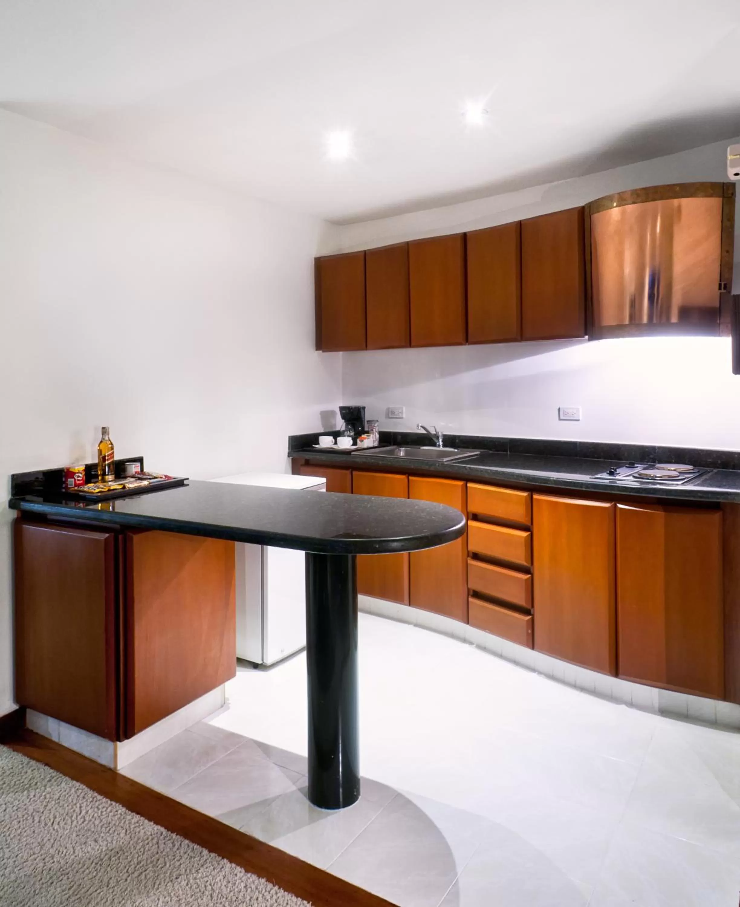 Kitchen or kitchenette in Richmond Suites Hotel