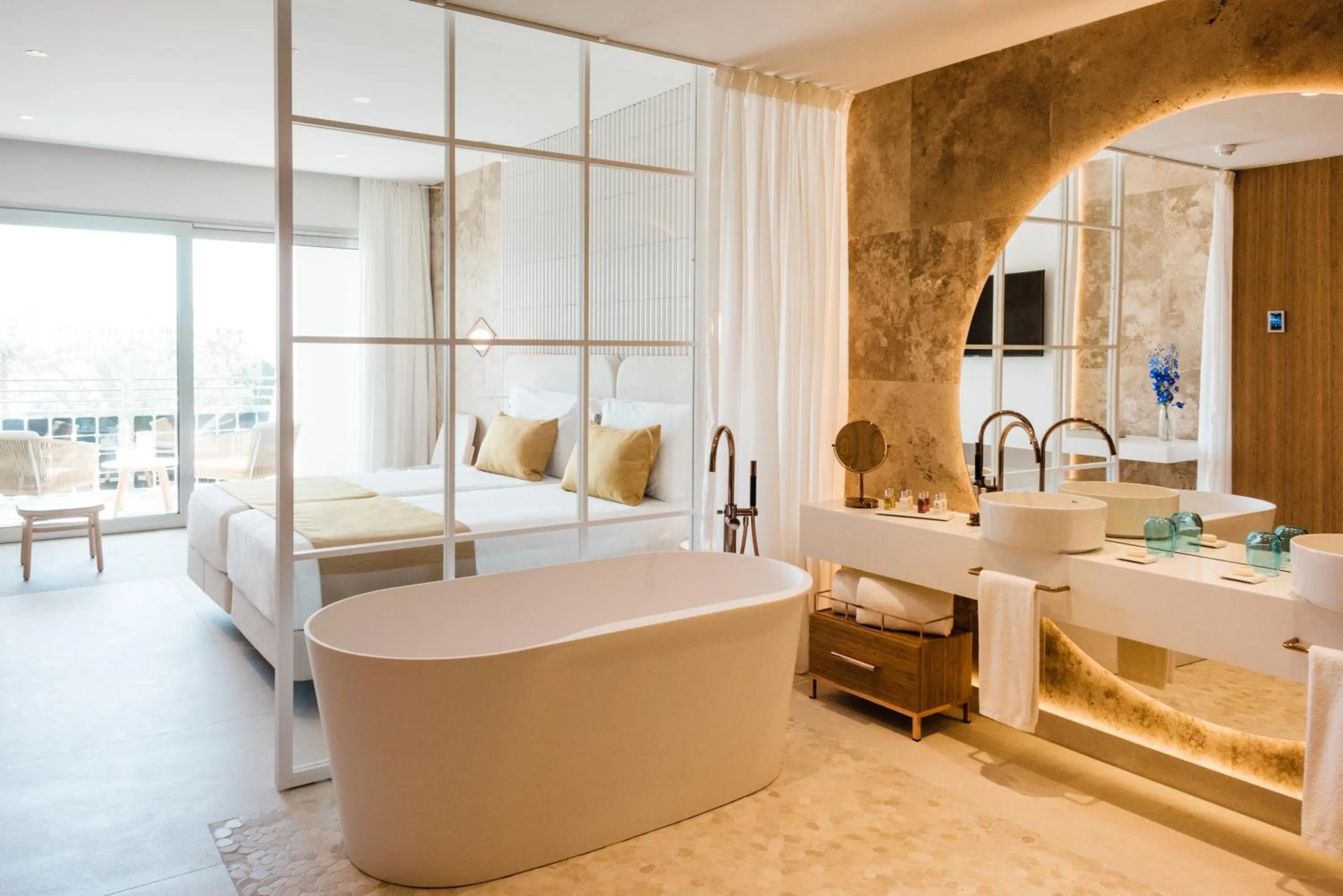 Bed in Aguas de Ibiza Grand Luxe Hotel - Small Luxury Hotel of the World