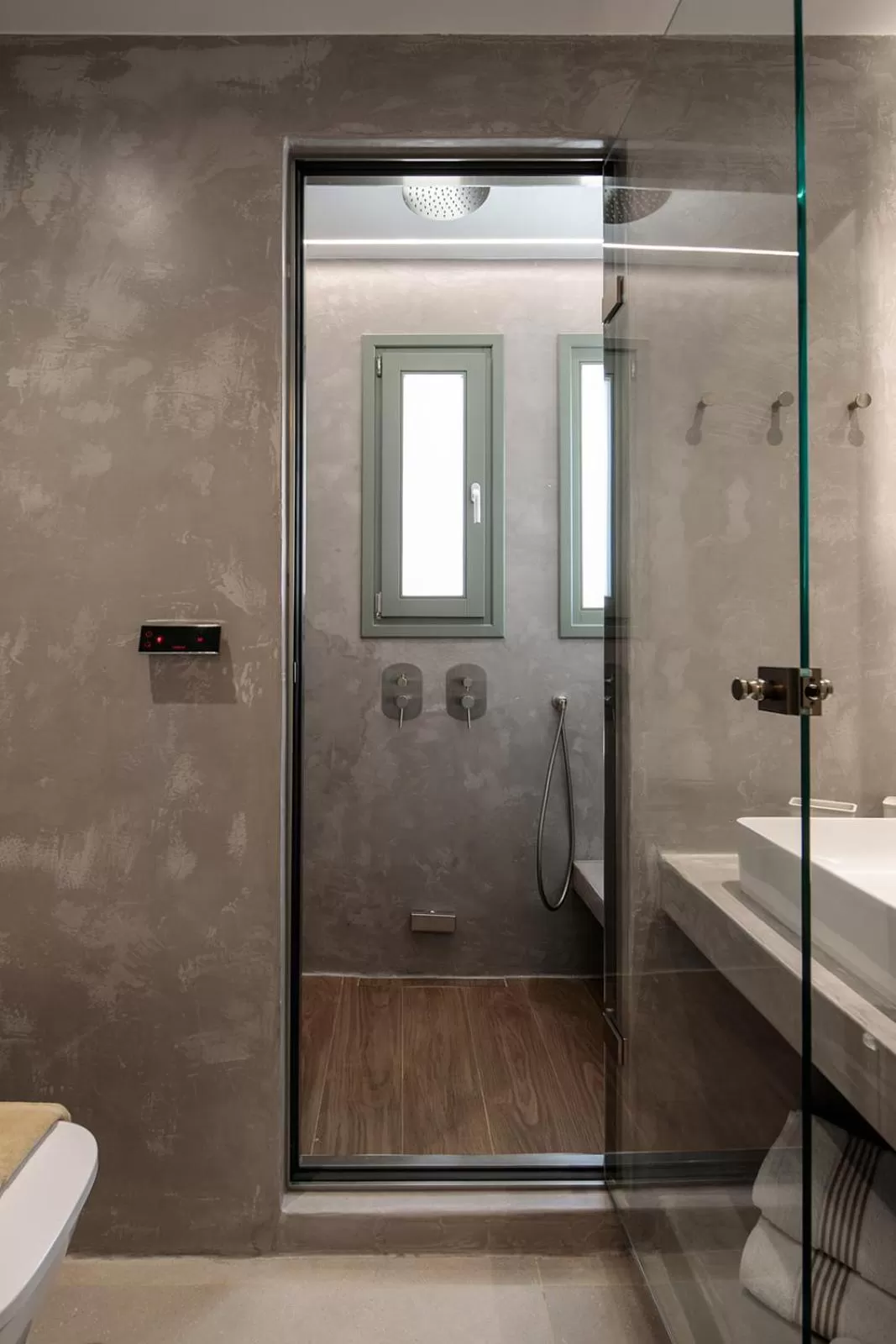 Shower in "Makava Suites" Your Luxe Urban Sanctuary