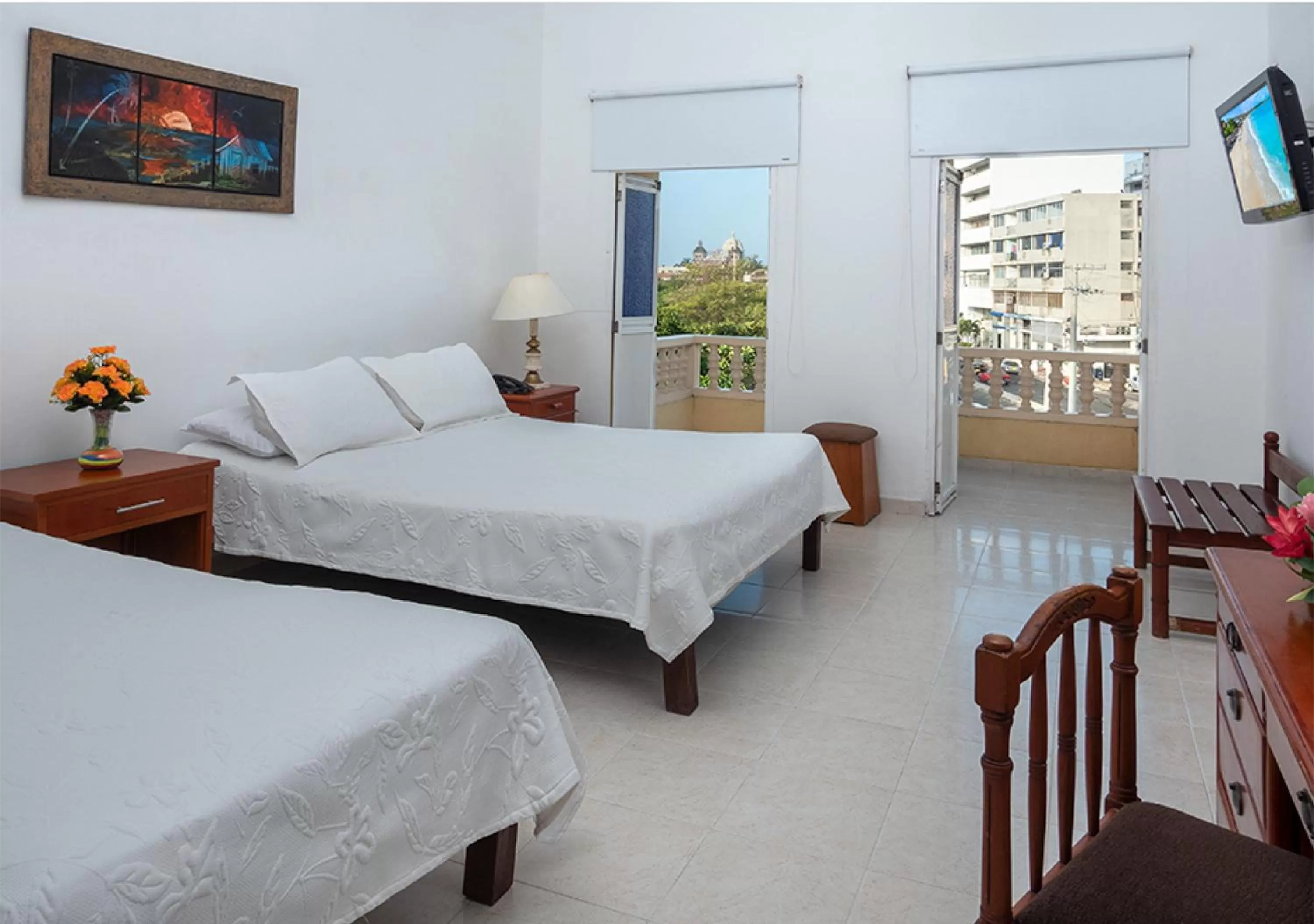 View (from property/room), Bed in Hotel Dorado Plaza Centro Histórico