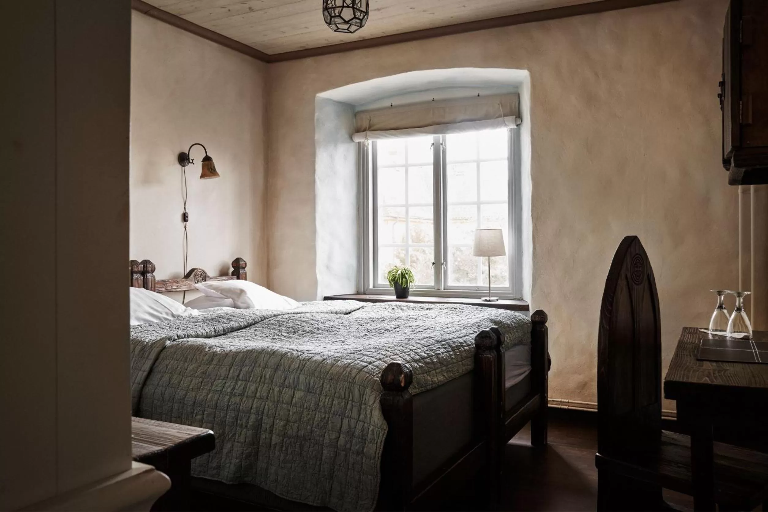 Photo of the whole room, Bed in Hotel Helgeand Wisby