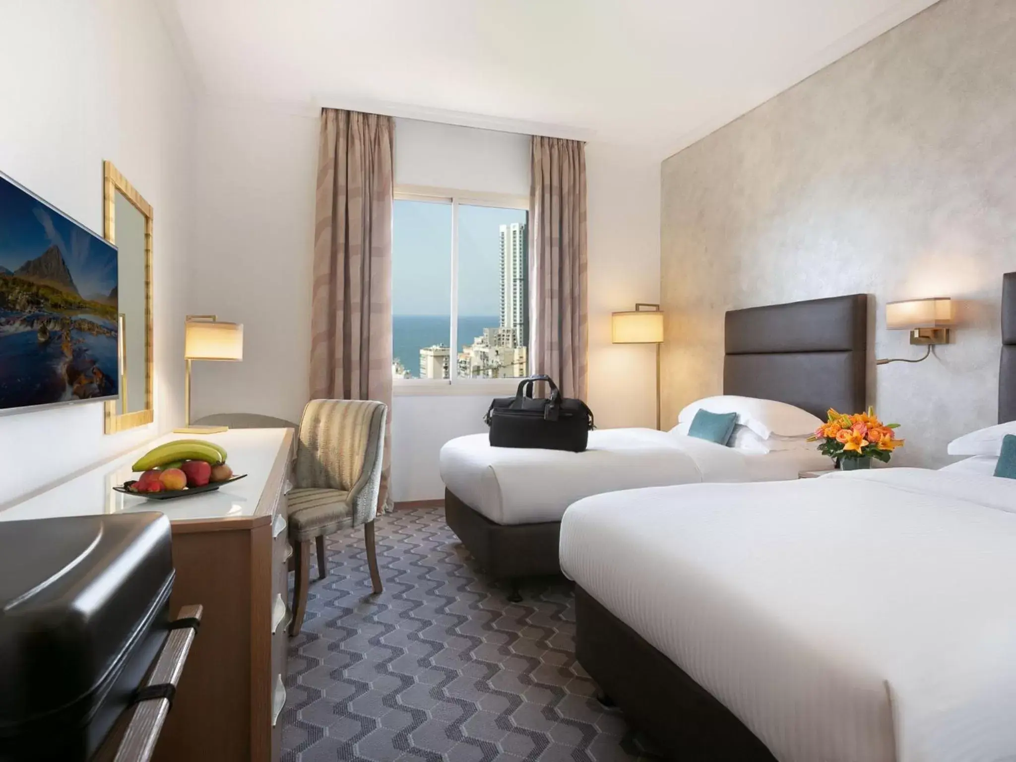 Sea View Room with Lounge Access- Twin Beds in Gefinor Rotana – Beirut Sea View Room with Lounge Access- Twin Beds in Gefinor Rotana – Beirut