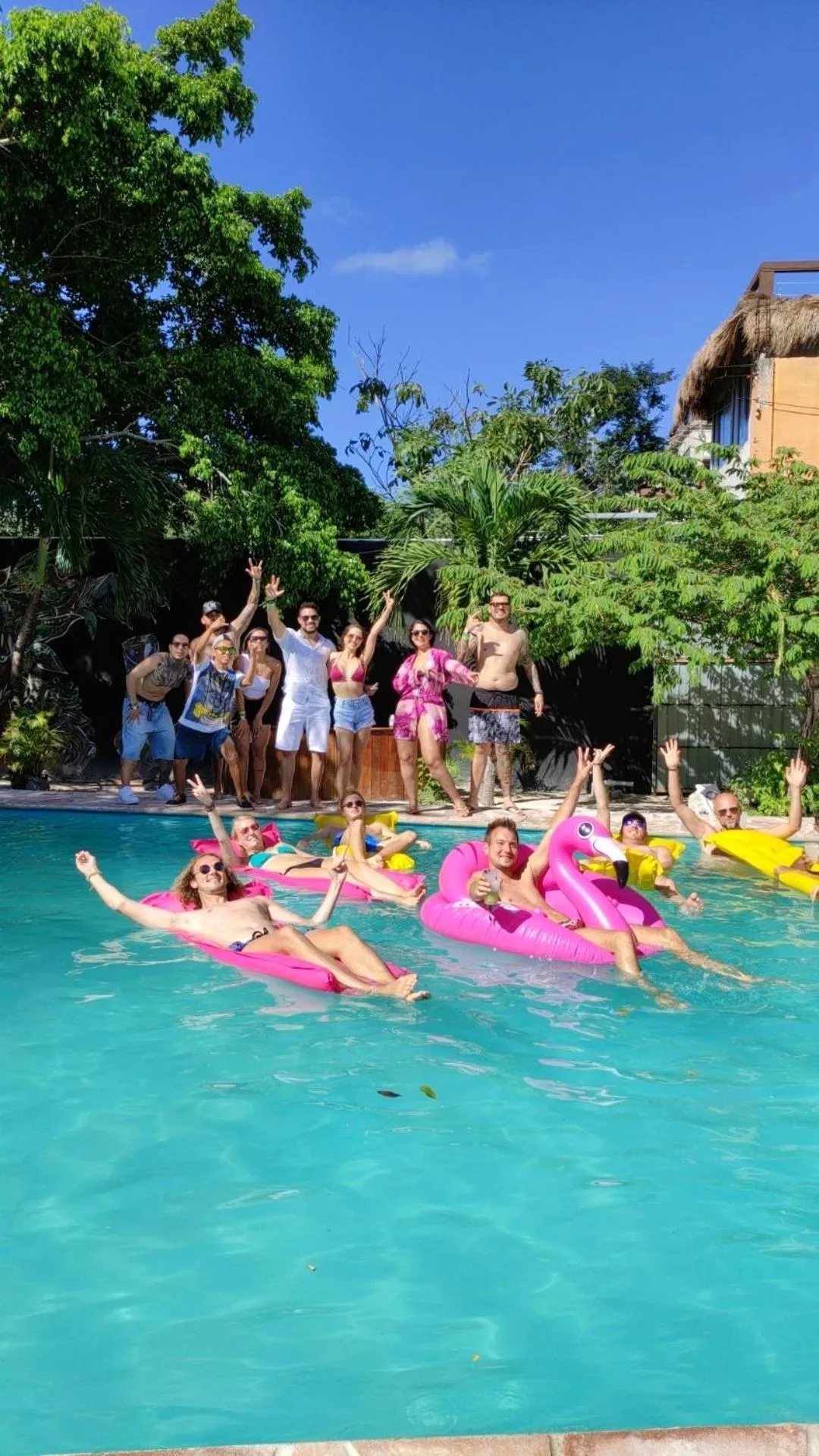 Patio in Lucky Traveler Hostel