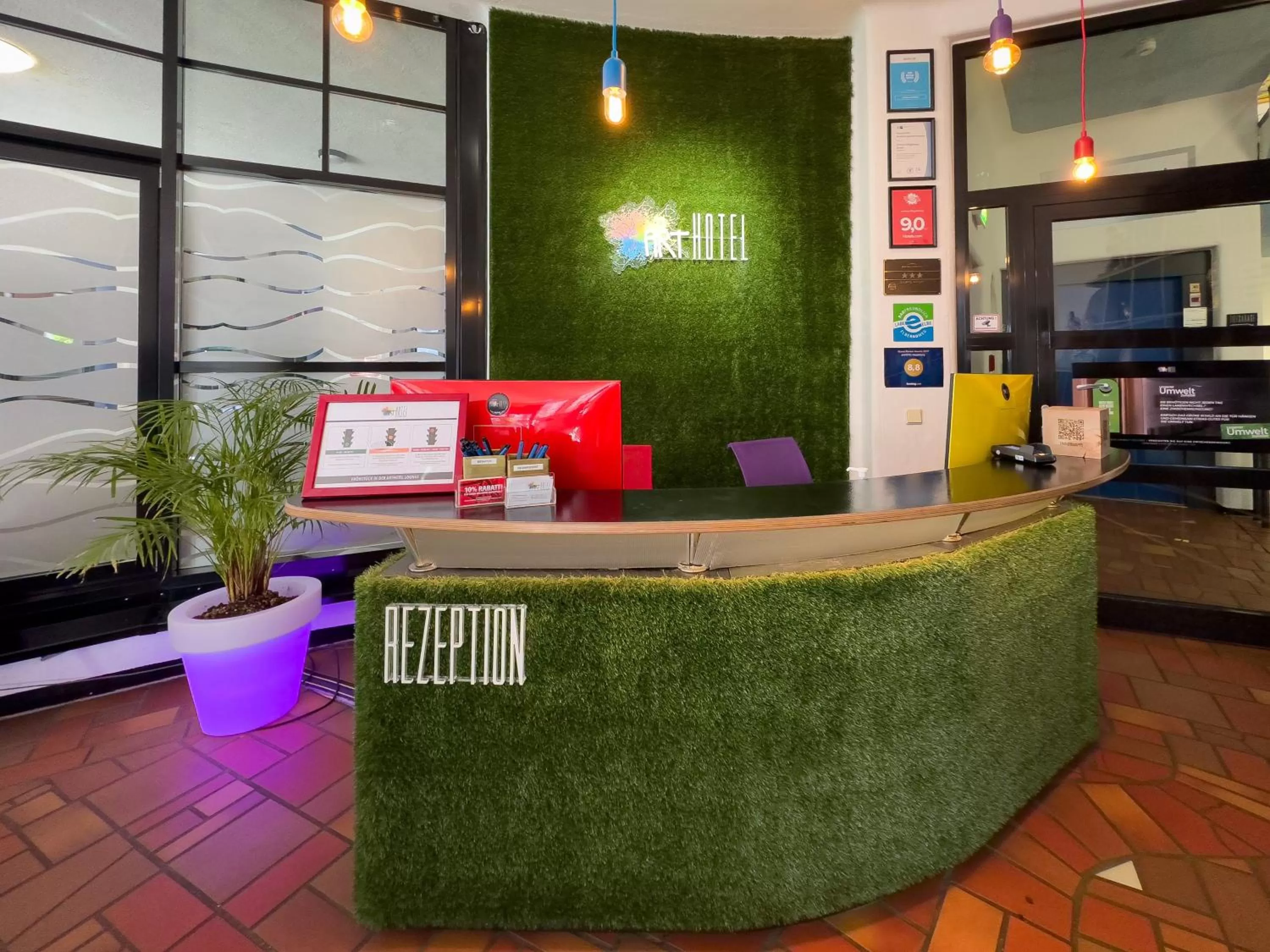 Lobby or reception in artHOTEL Magdeburg