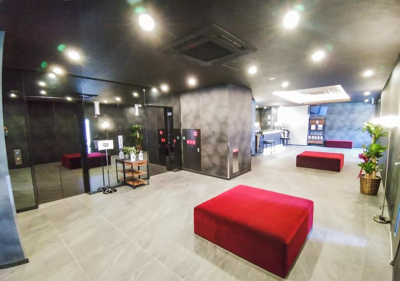 Lobby or reception, Bed in HOTEL LiVEMAX Kokura Ekimae