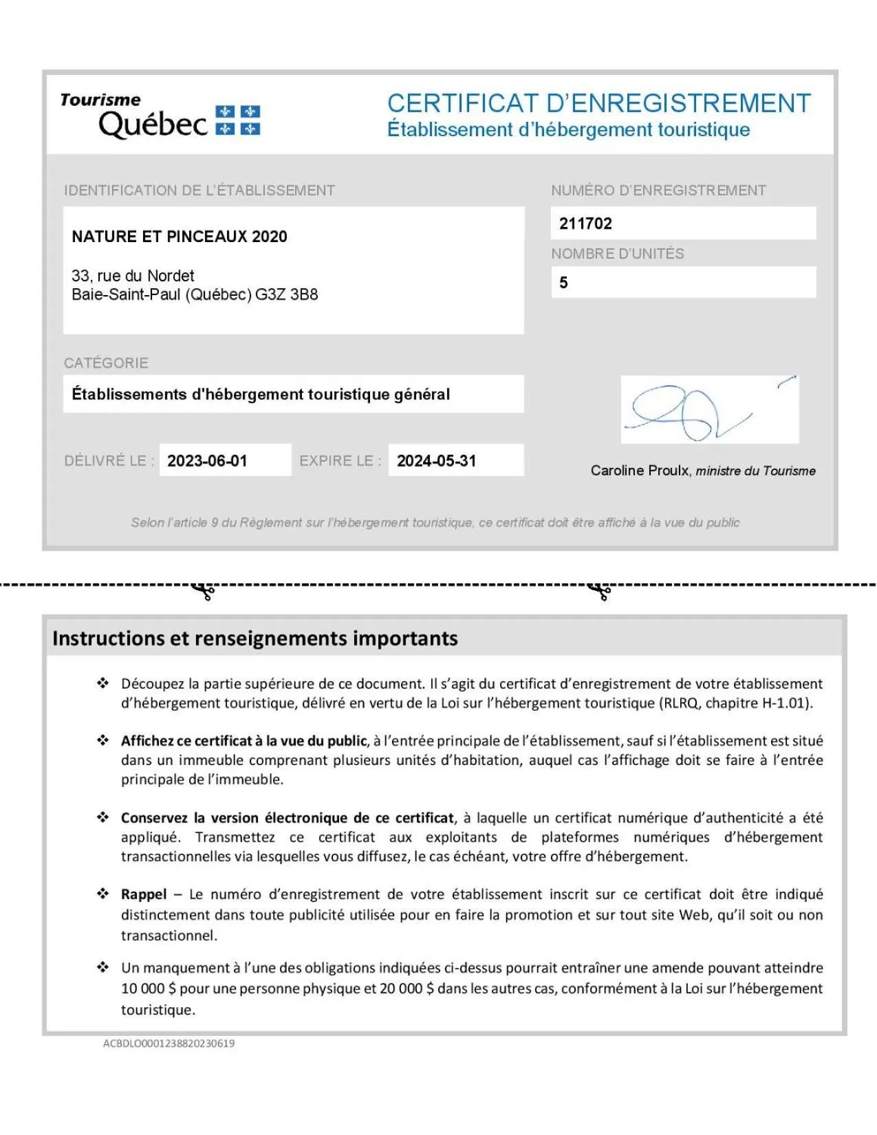 Logo/Certificate/Sign in Gîte Nature et Pinceaux