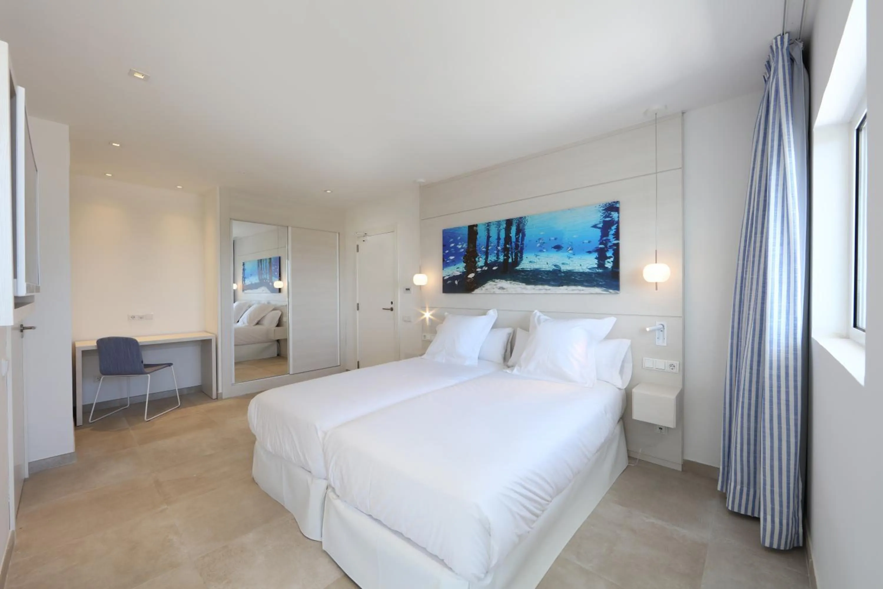 Bedroom, Bed in Iberostar Selection Santa Eulalia Adults-Only Ibiza