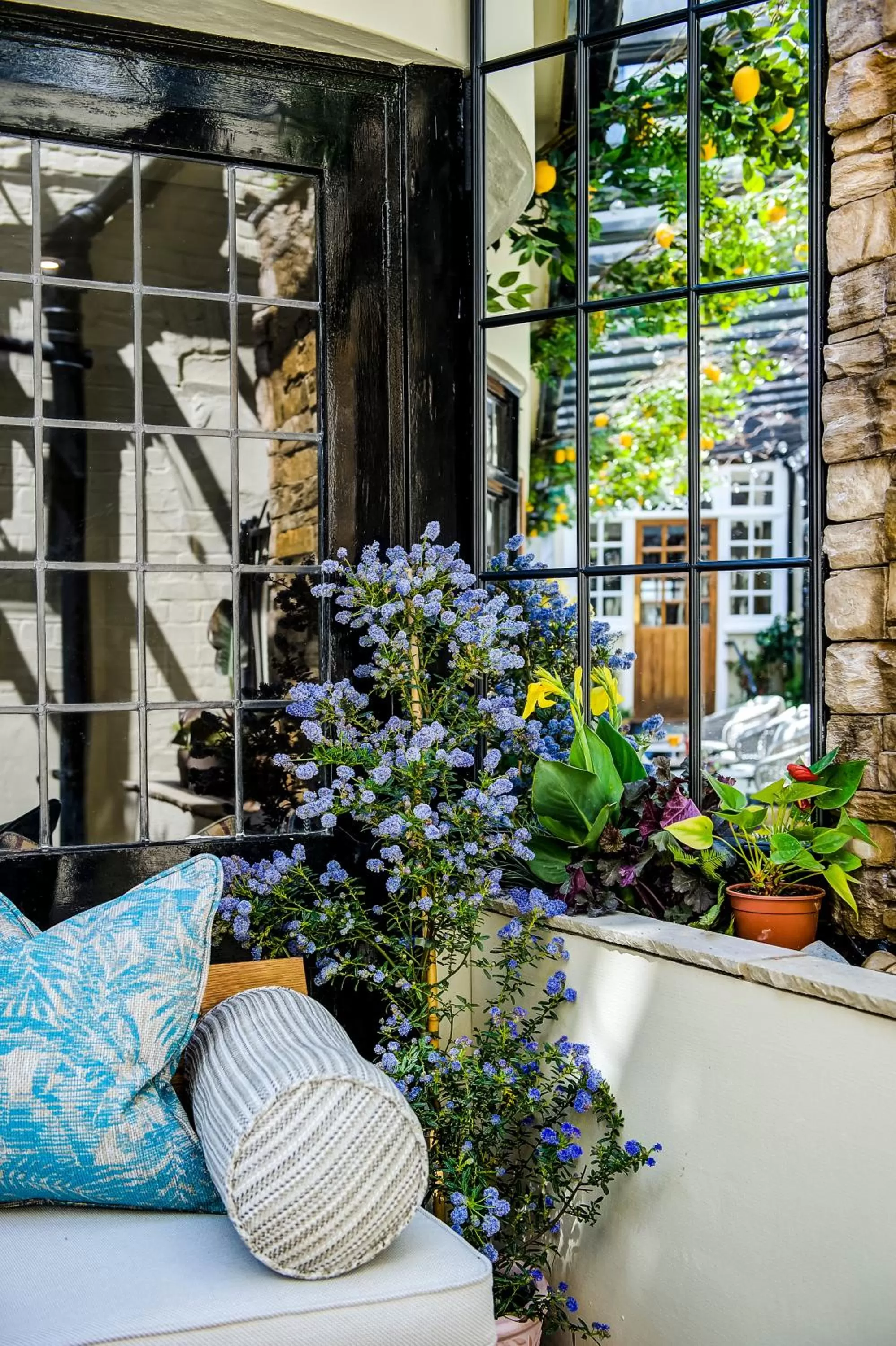 Patio in The George Hotel Colchester