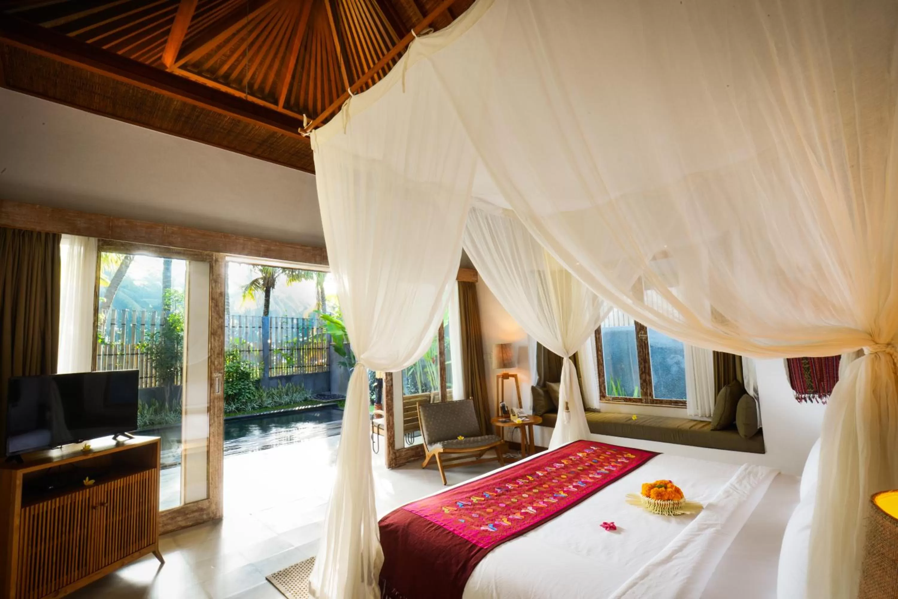 Bed in Purana Boutique Resort