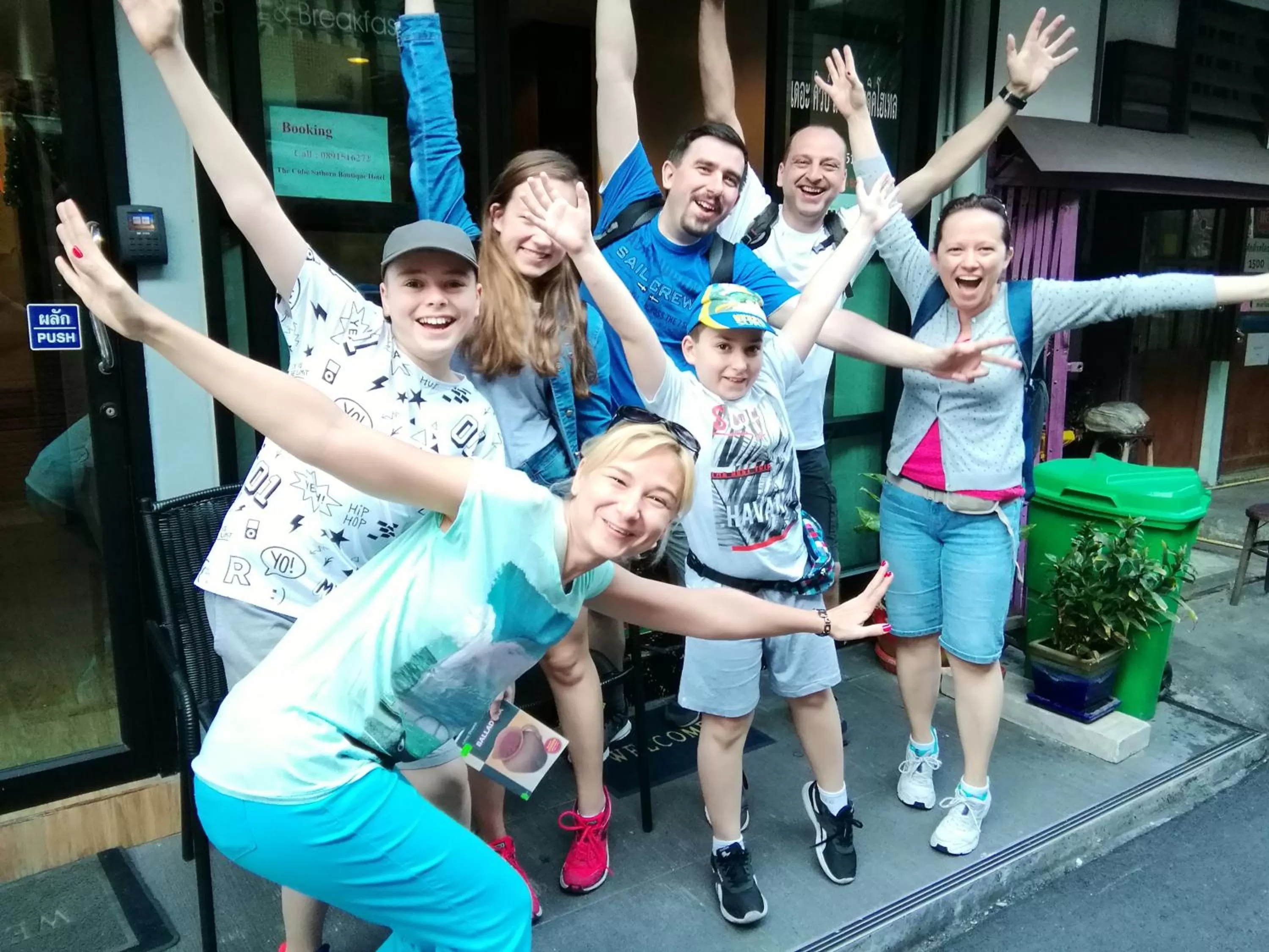Family in The Cube Sathorn Boutique Hotel
