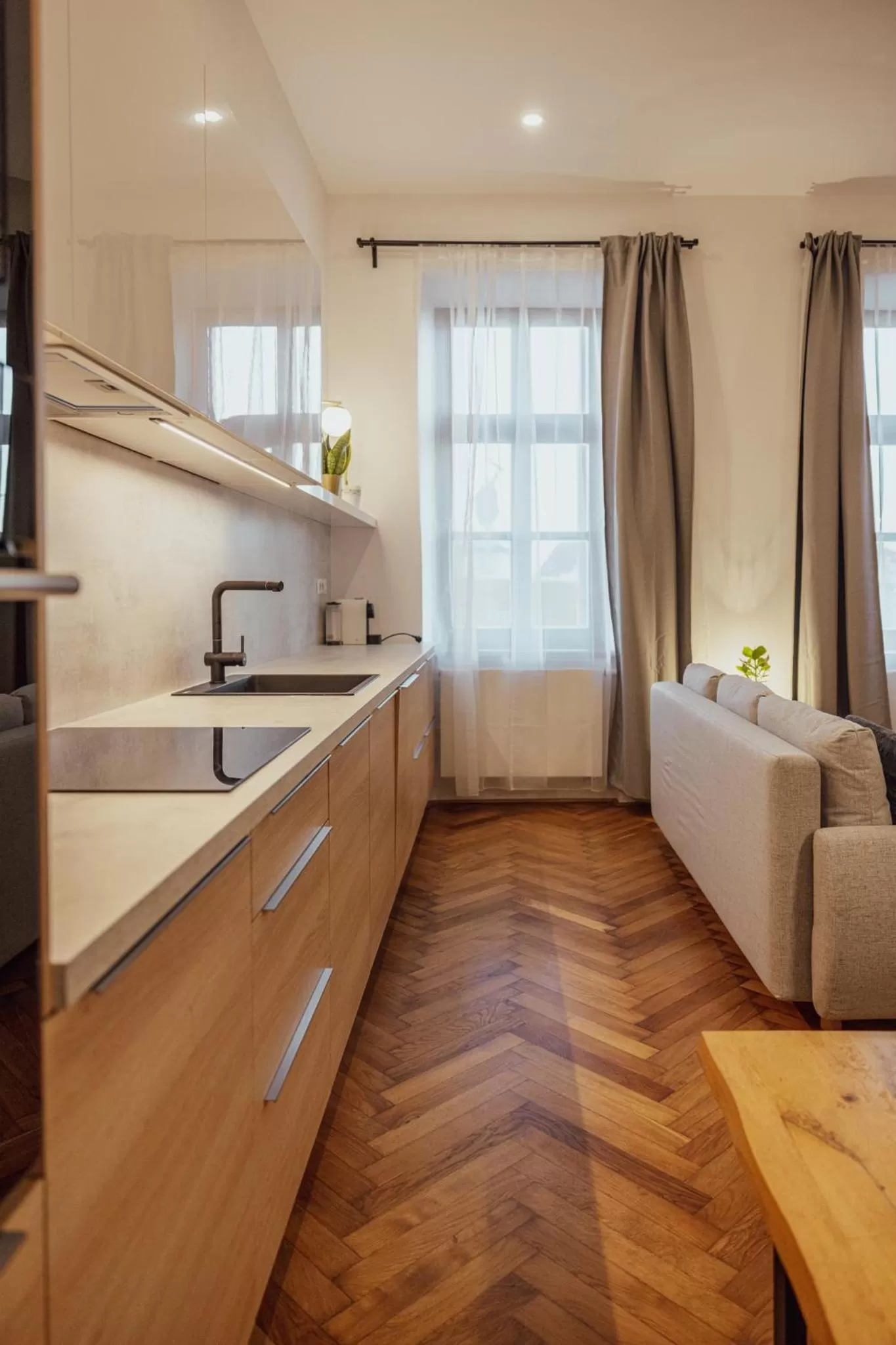 Kitchen or kitchenette in Apartmány Marienhof