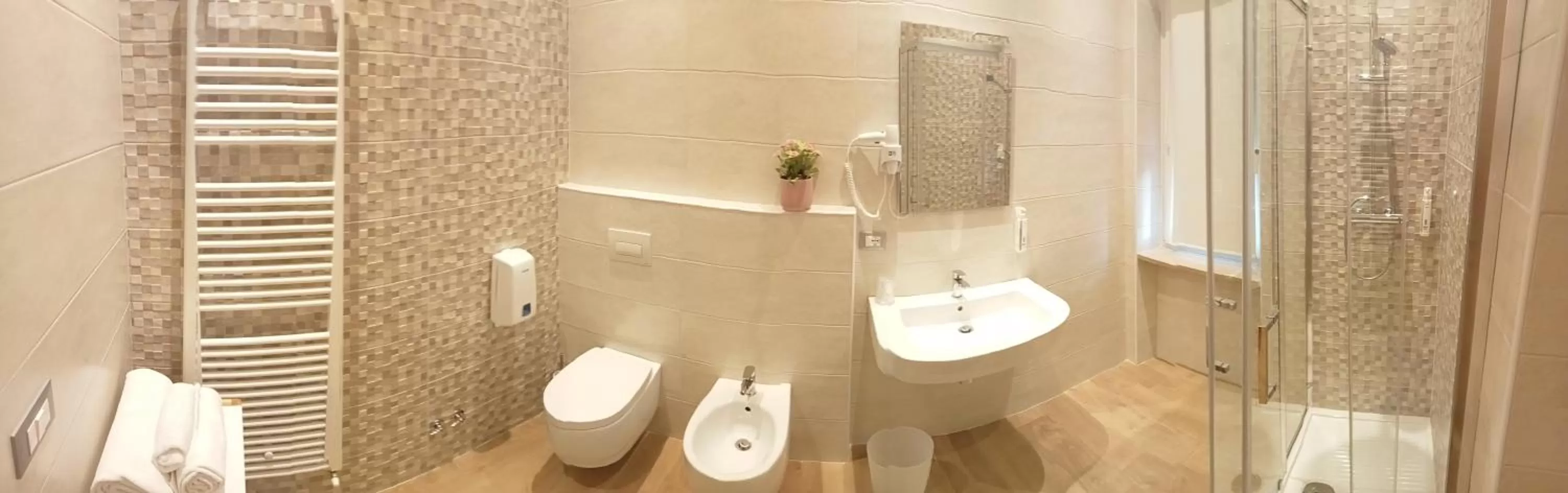 Shower in Hotel Porta Rivera