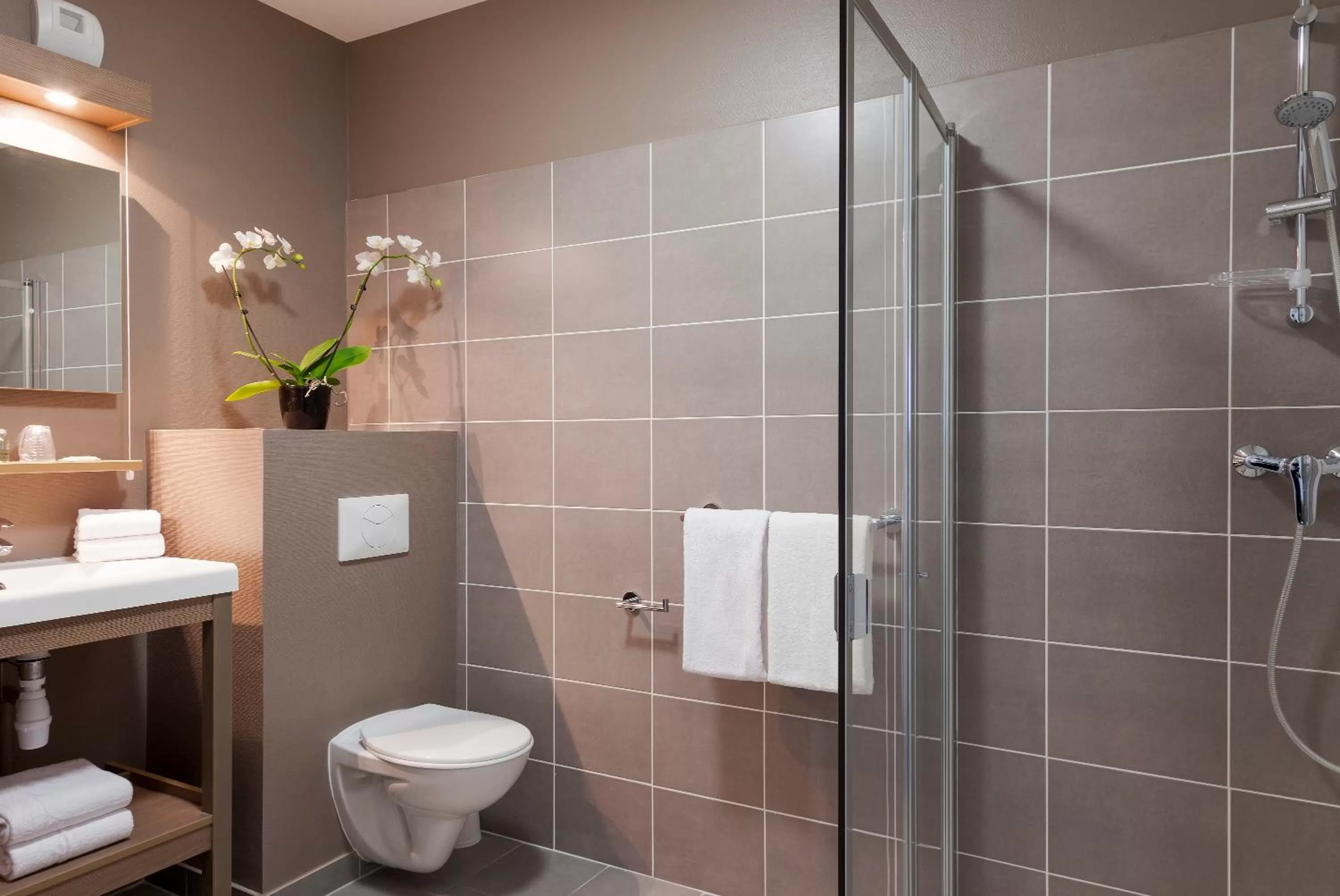 Shower in Nehô Suites Porte de Genève - Gare Annemasse