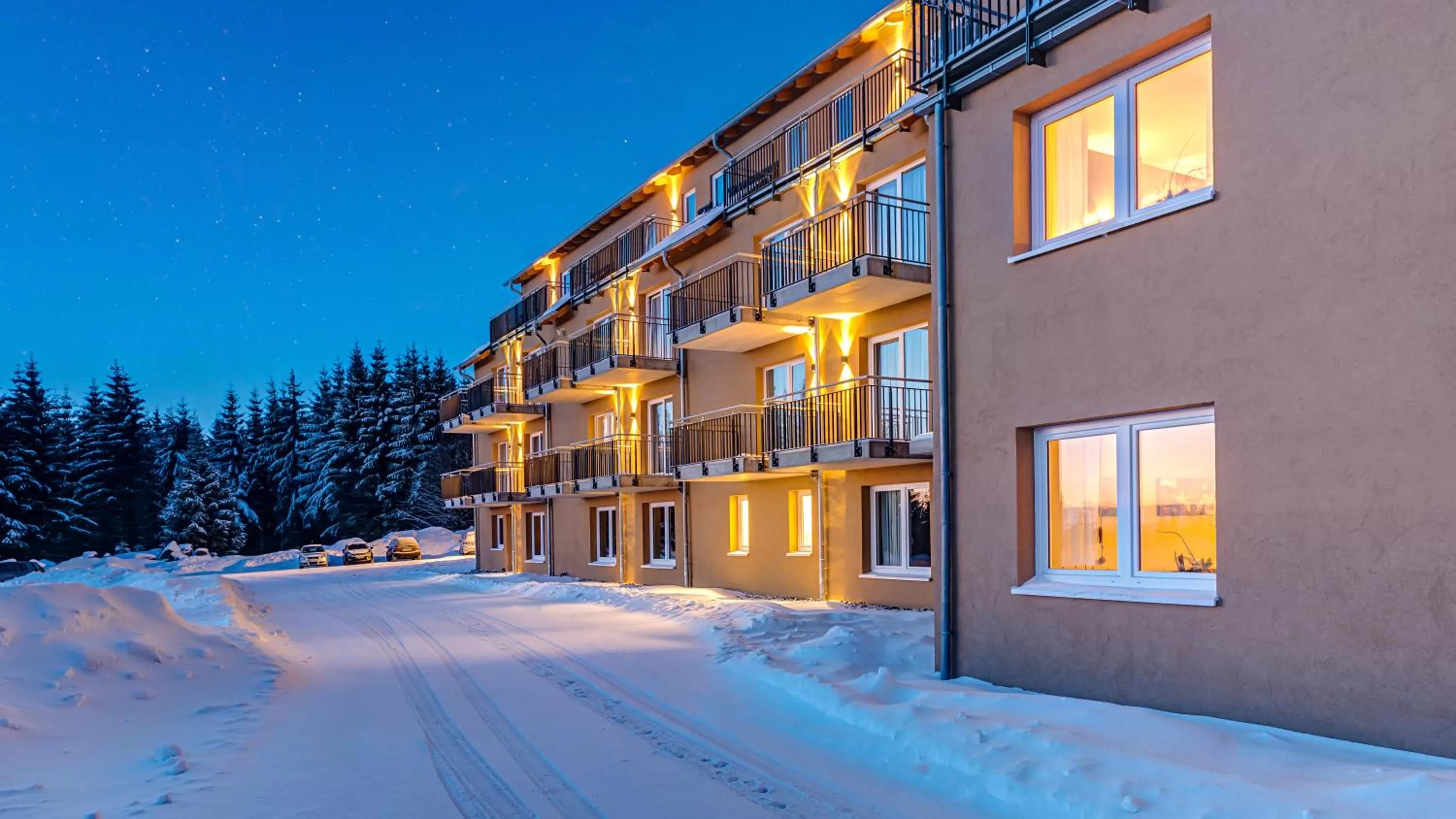 Property building, Winter in Hotel & Pension Traumblick