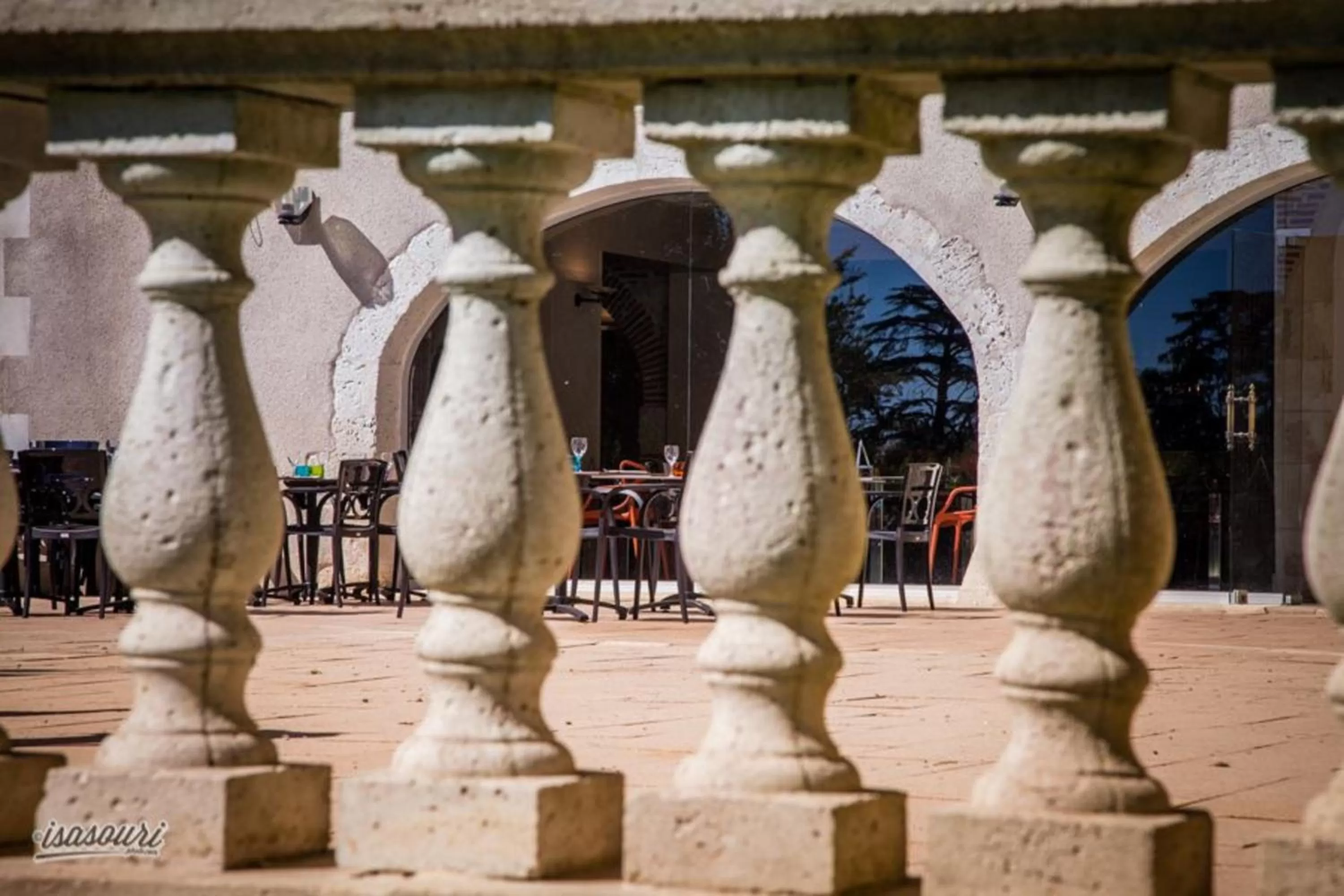 Balcony/Terrace in Logis Hotels - Château Saint Marcel