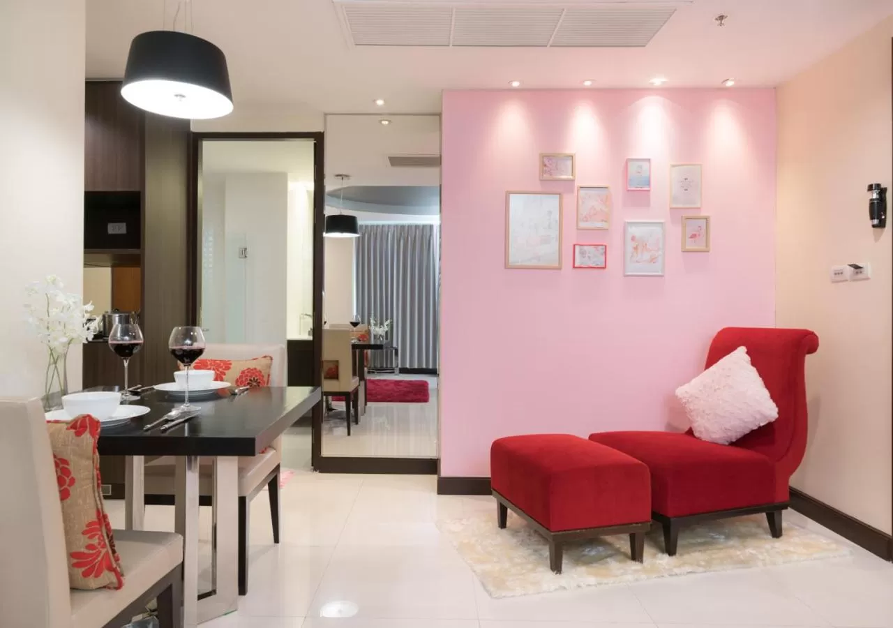 Living room in FuramaXclusive Asoke, Bangkok