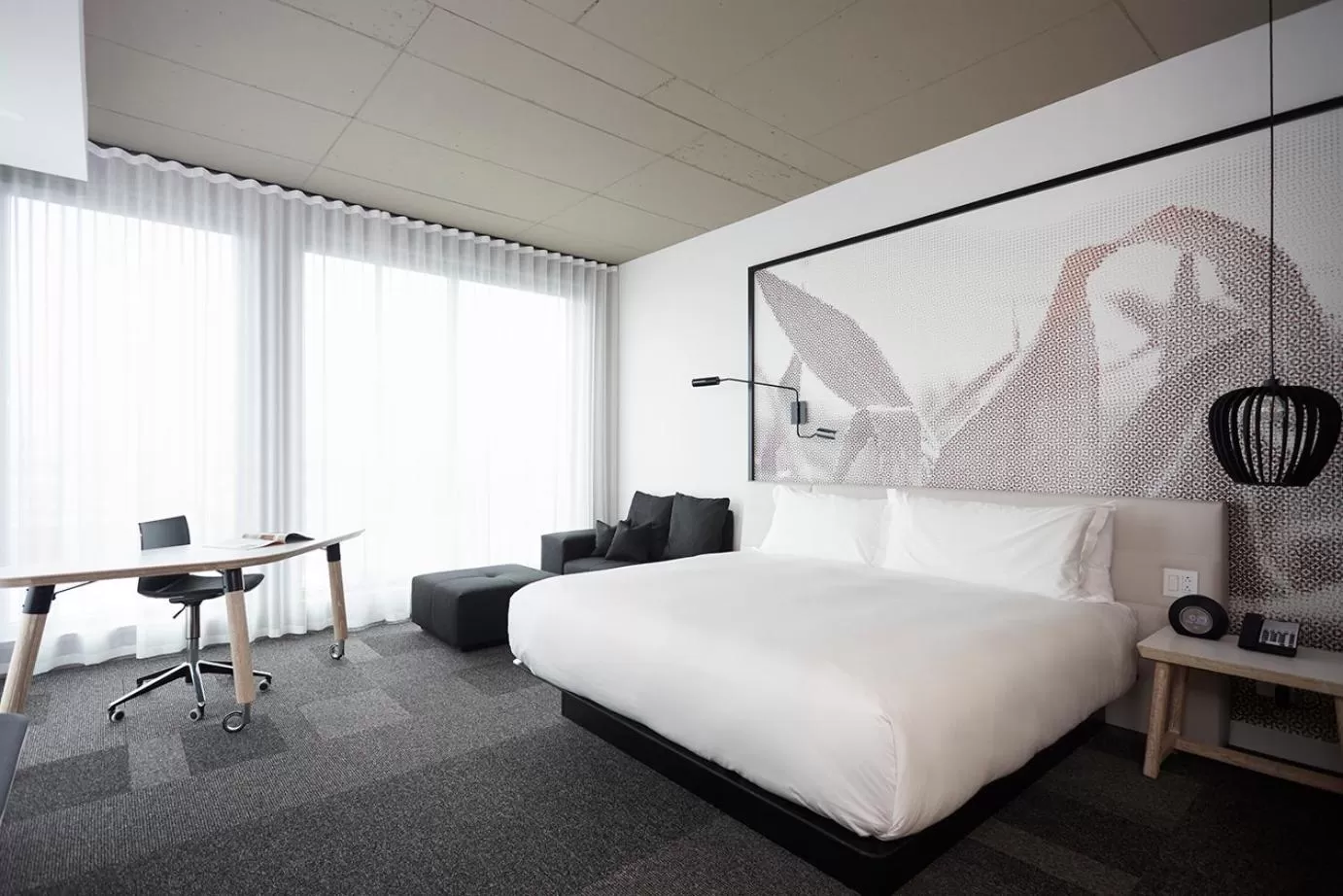 Bedroom, Bed in Hôtel Escad Quartier DIX30