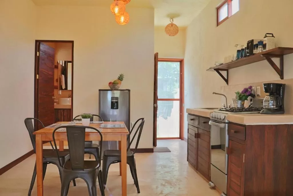 Kitchen or kitchenette in Hotel Sur Bacalar