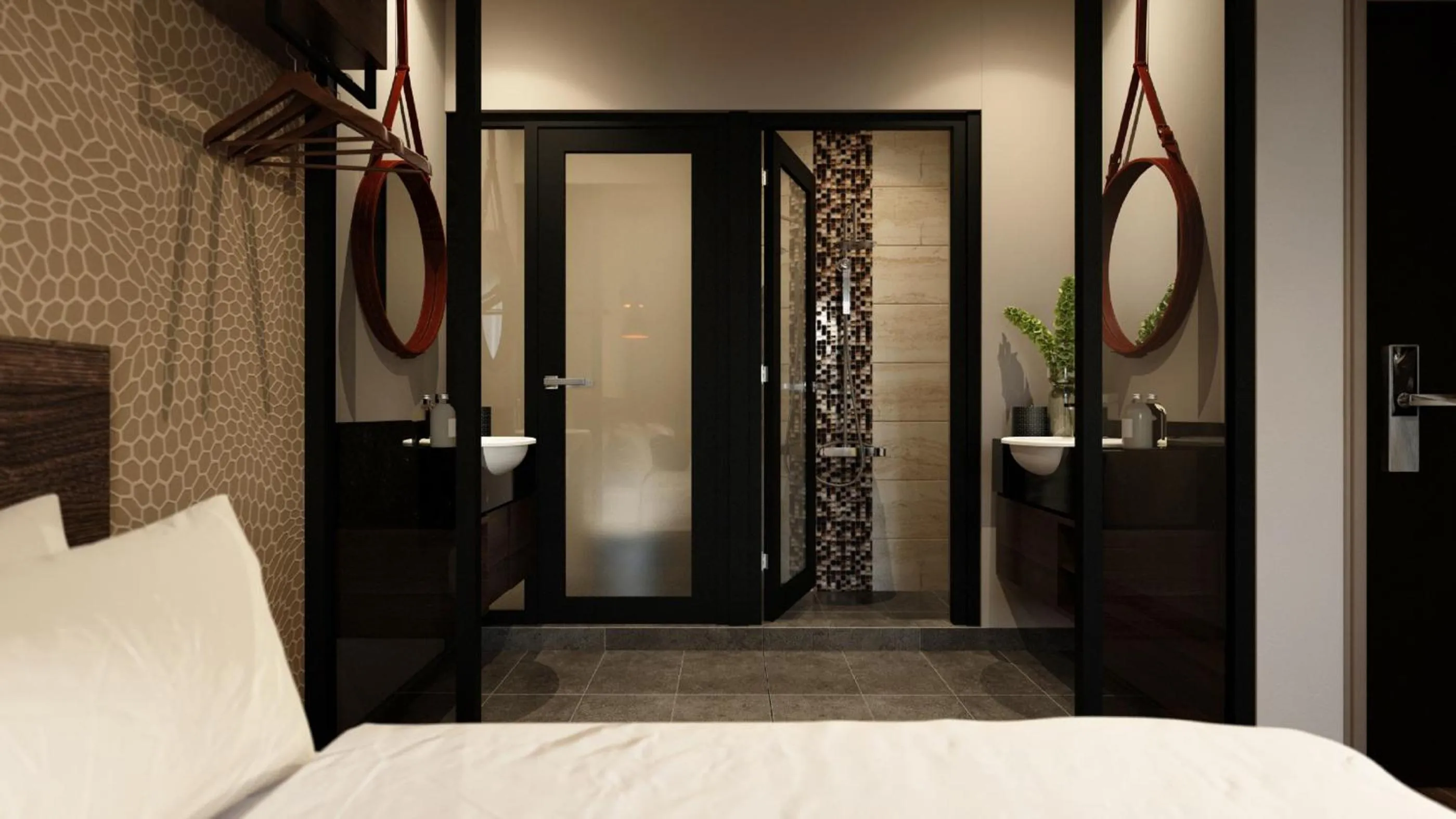 Bathroom, Bed in The Square Hotel