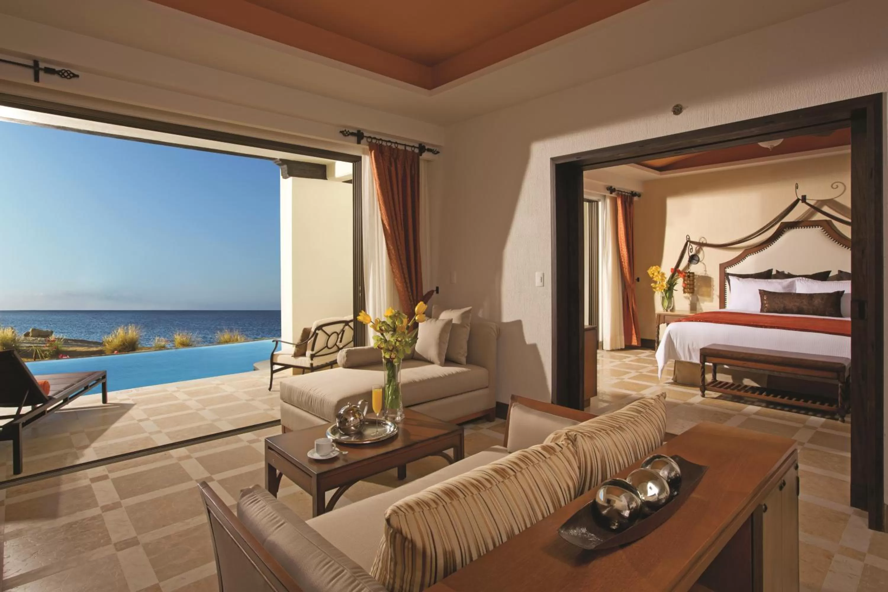 Balcony/Terrace, Bed in Secrets Puerto Los Cabos Golf & Spa18+