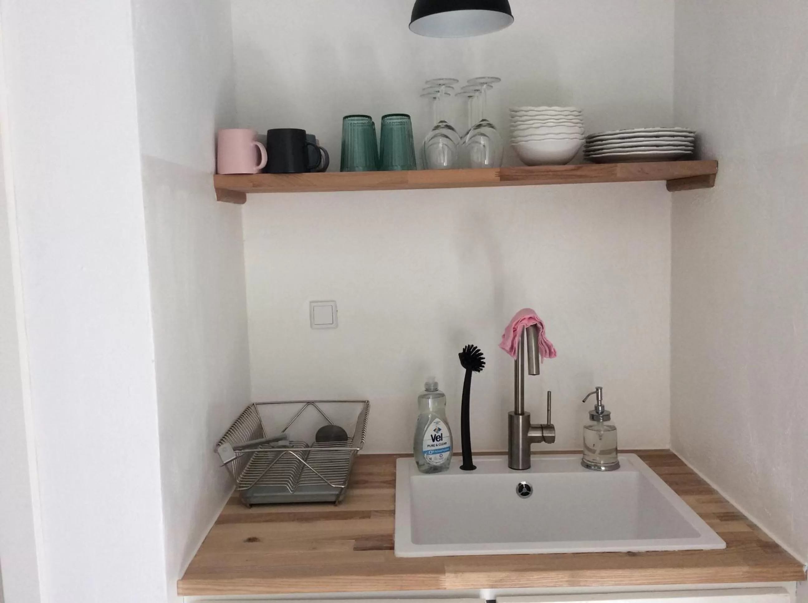 Kitchen or kitchenette in Marielyst B&B - Apartments