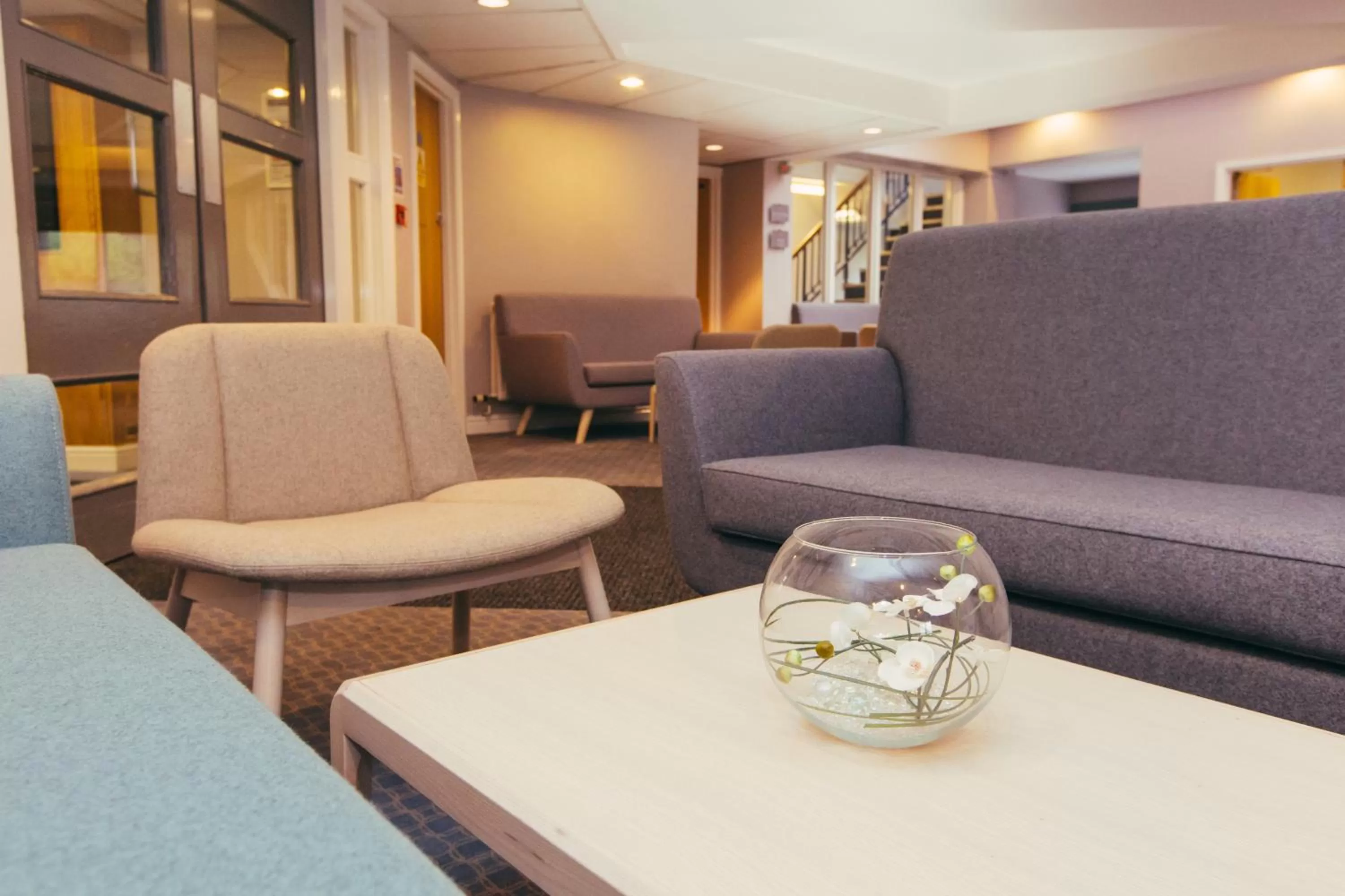 Seating area in Peter Scott House Birmingham