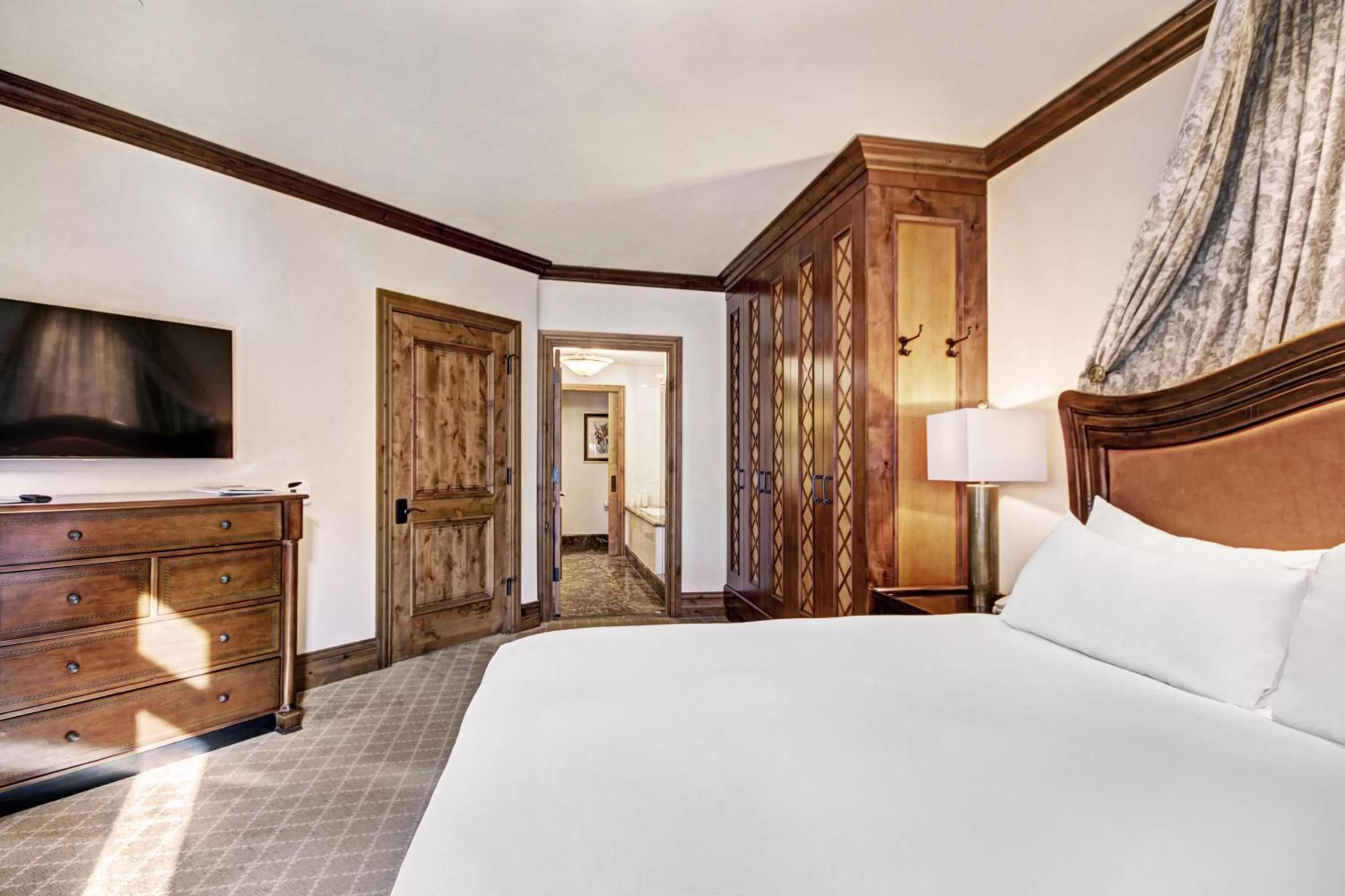 Bed in The Arrabelle at Vail Square, a RockResort, by Vail Resorts