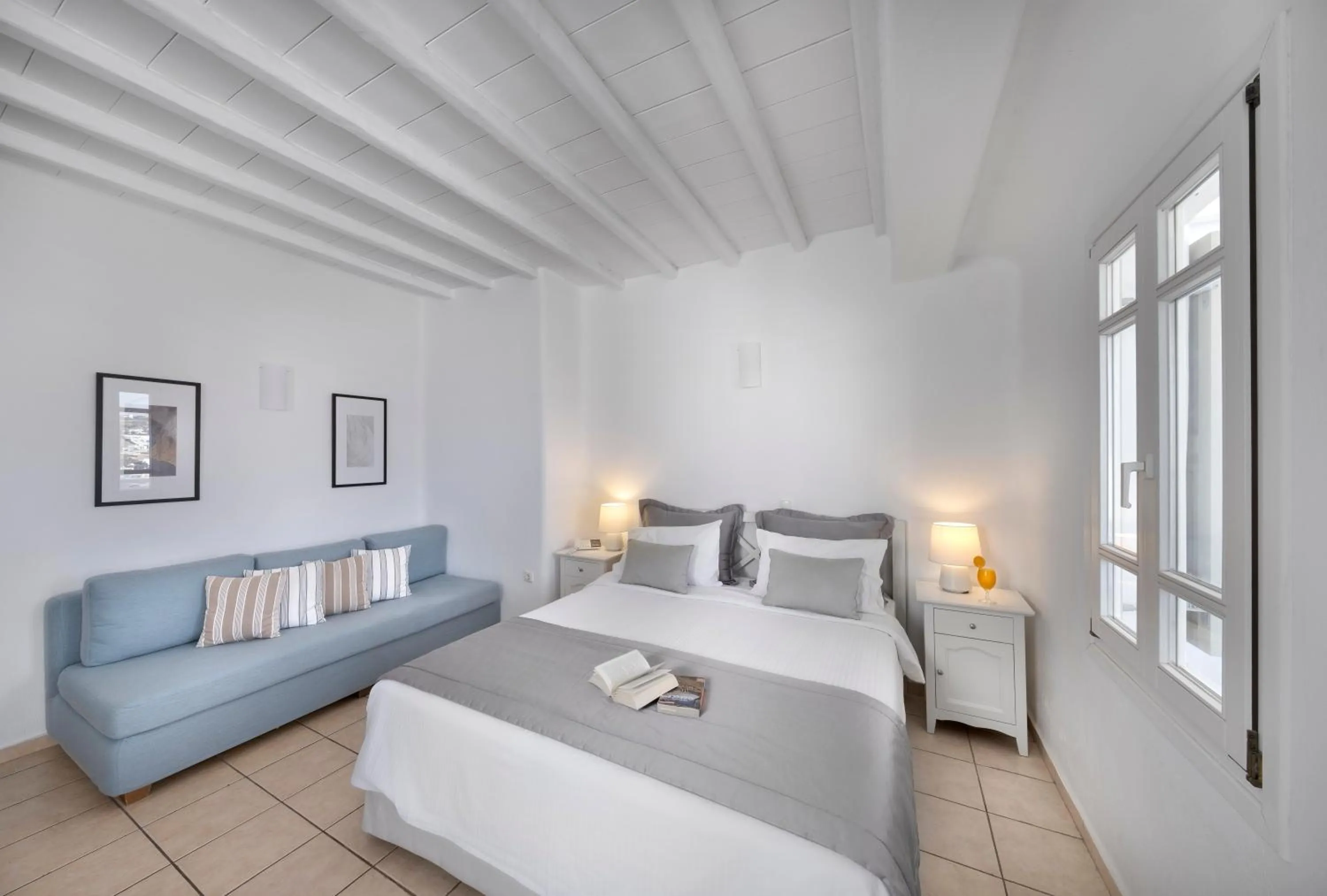 Bed in Deliades Hotel