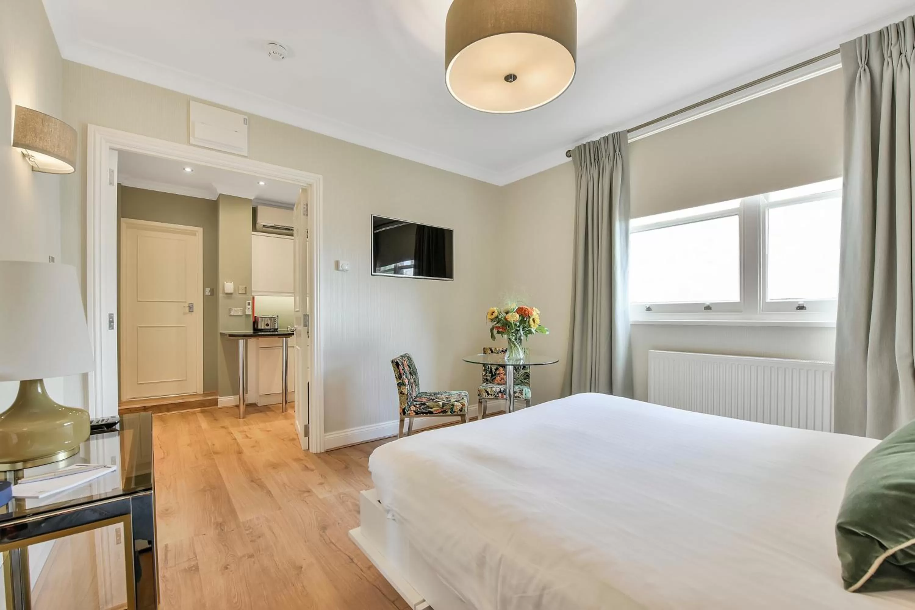 Photo of the whole room, Bed in No1 The Mansions By Mansley