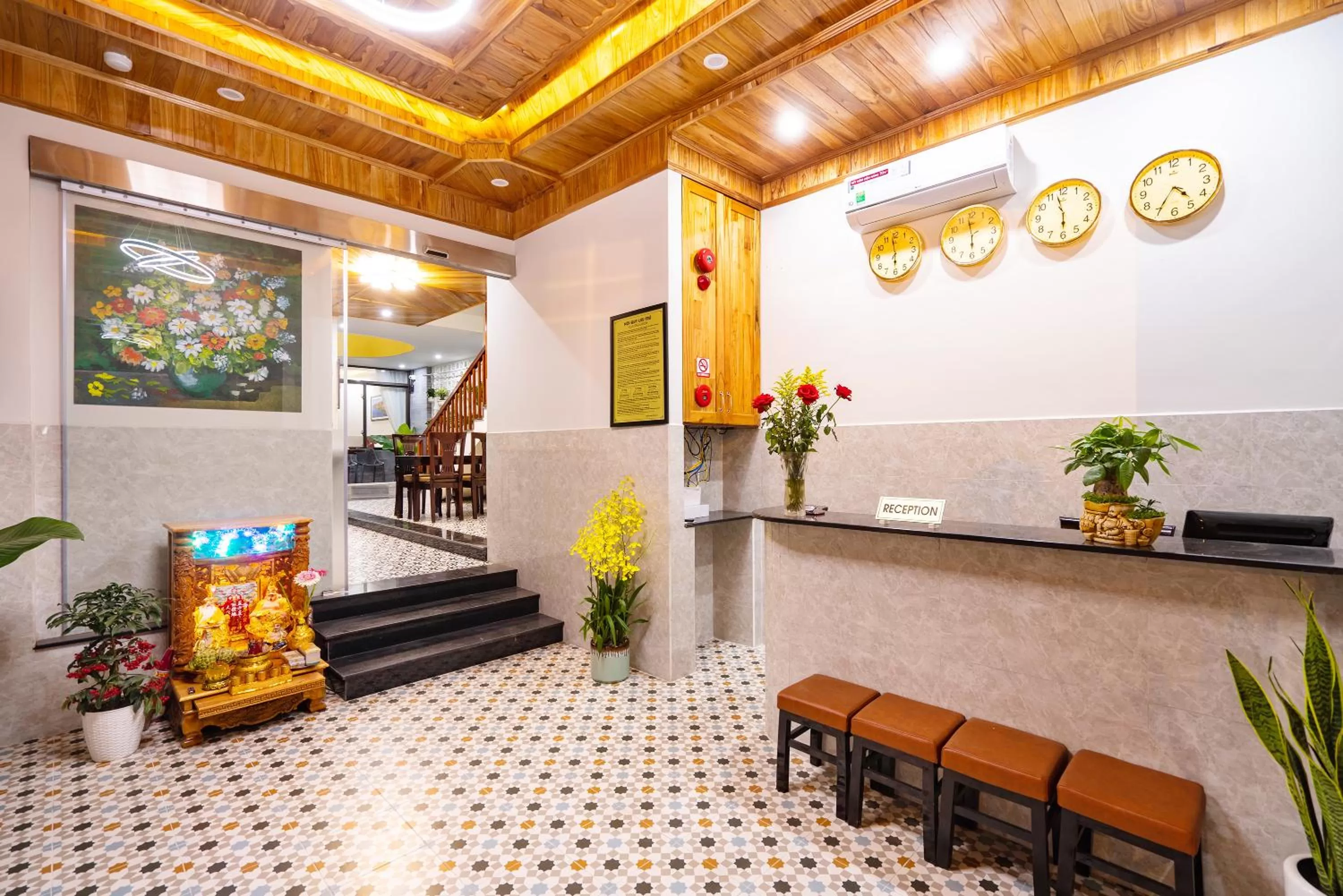 Seating area in The Lit Villa Hoi An