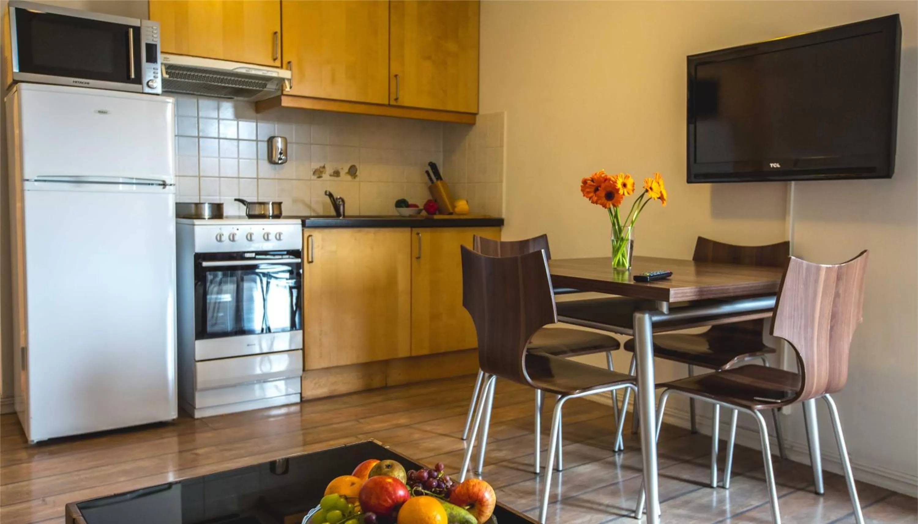 Dining area in Central City Apartments