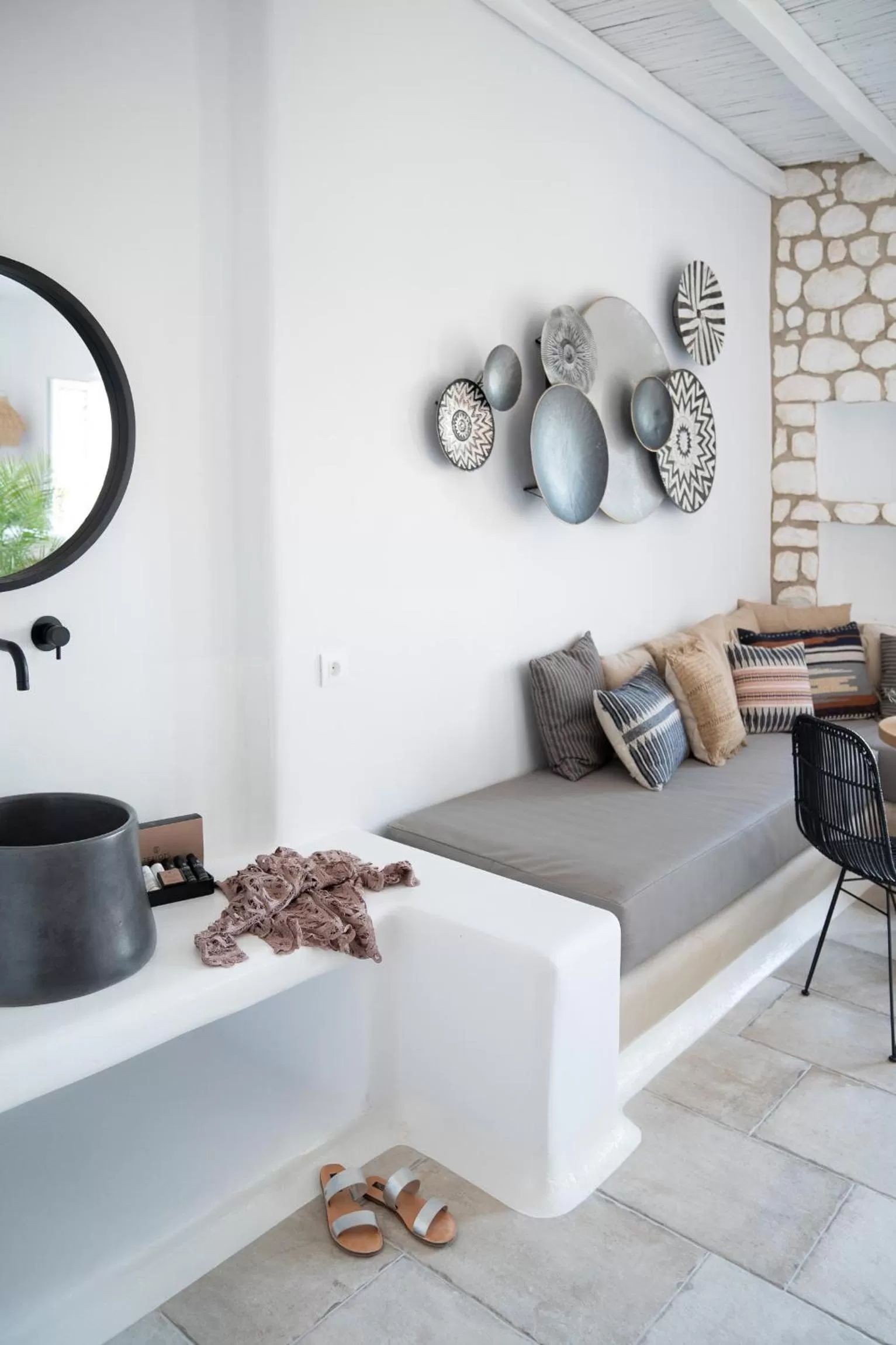 Living room in Euphoria Chora Naxos