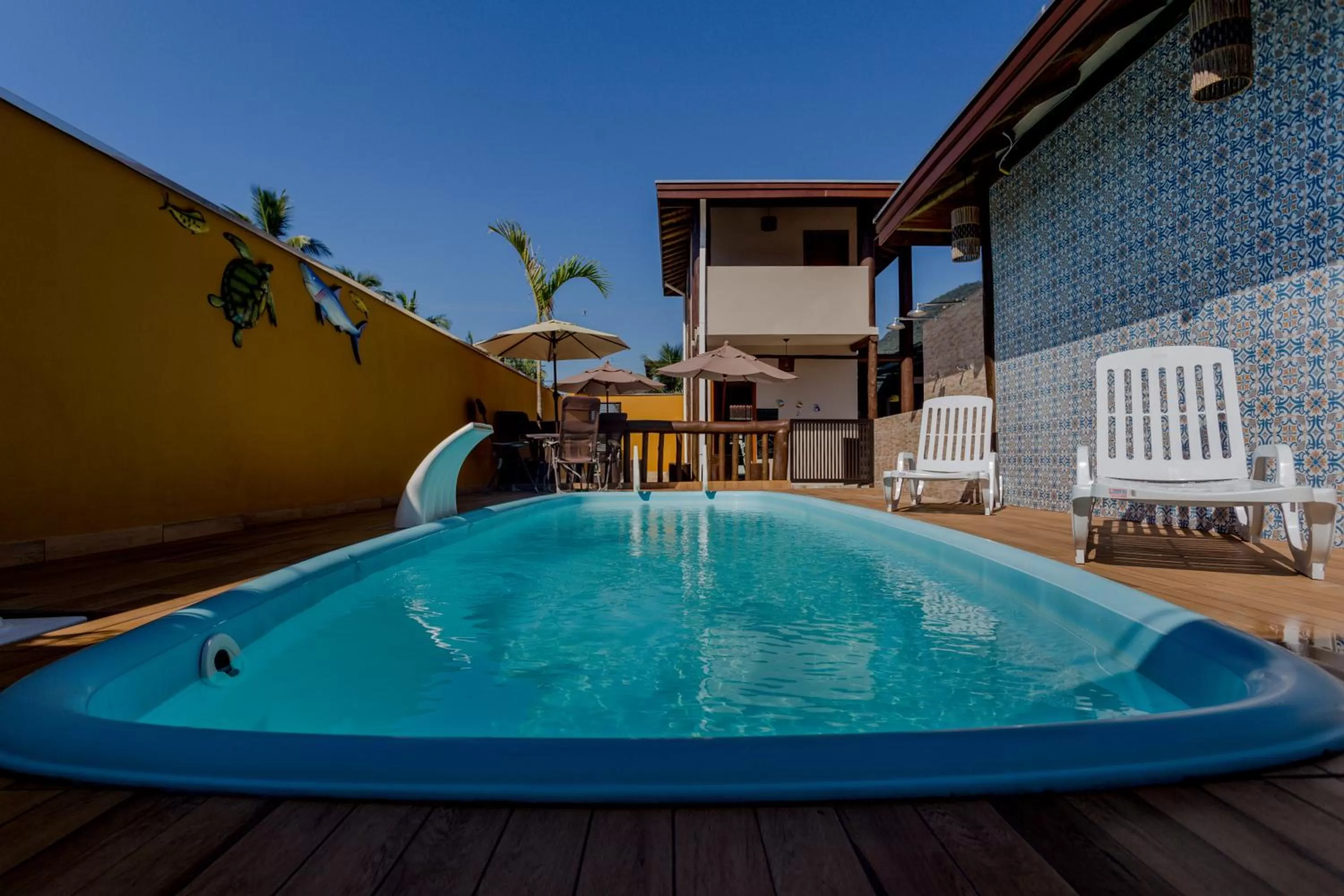 Pool view in Pousada Chalés do Julião