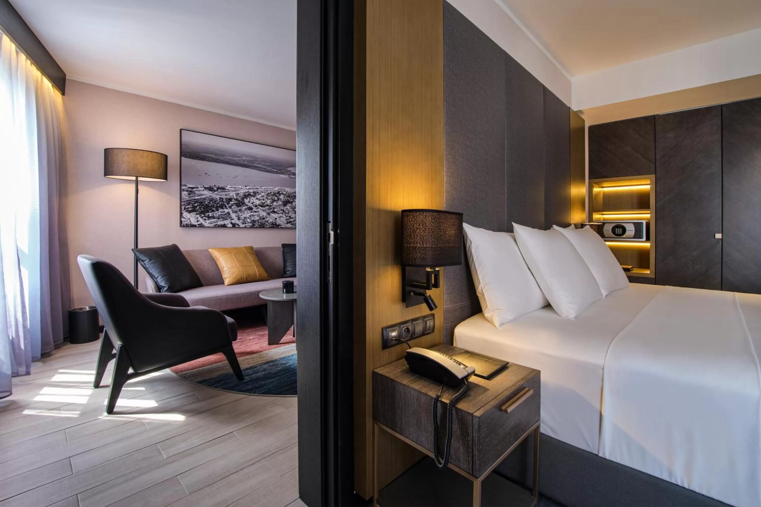 Living room, Bed in K Hotel Douala