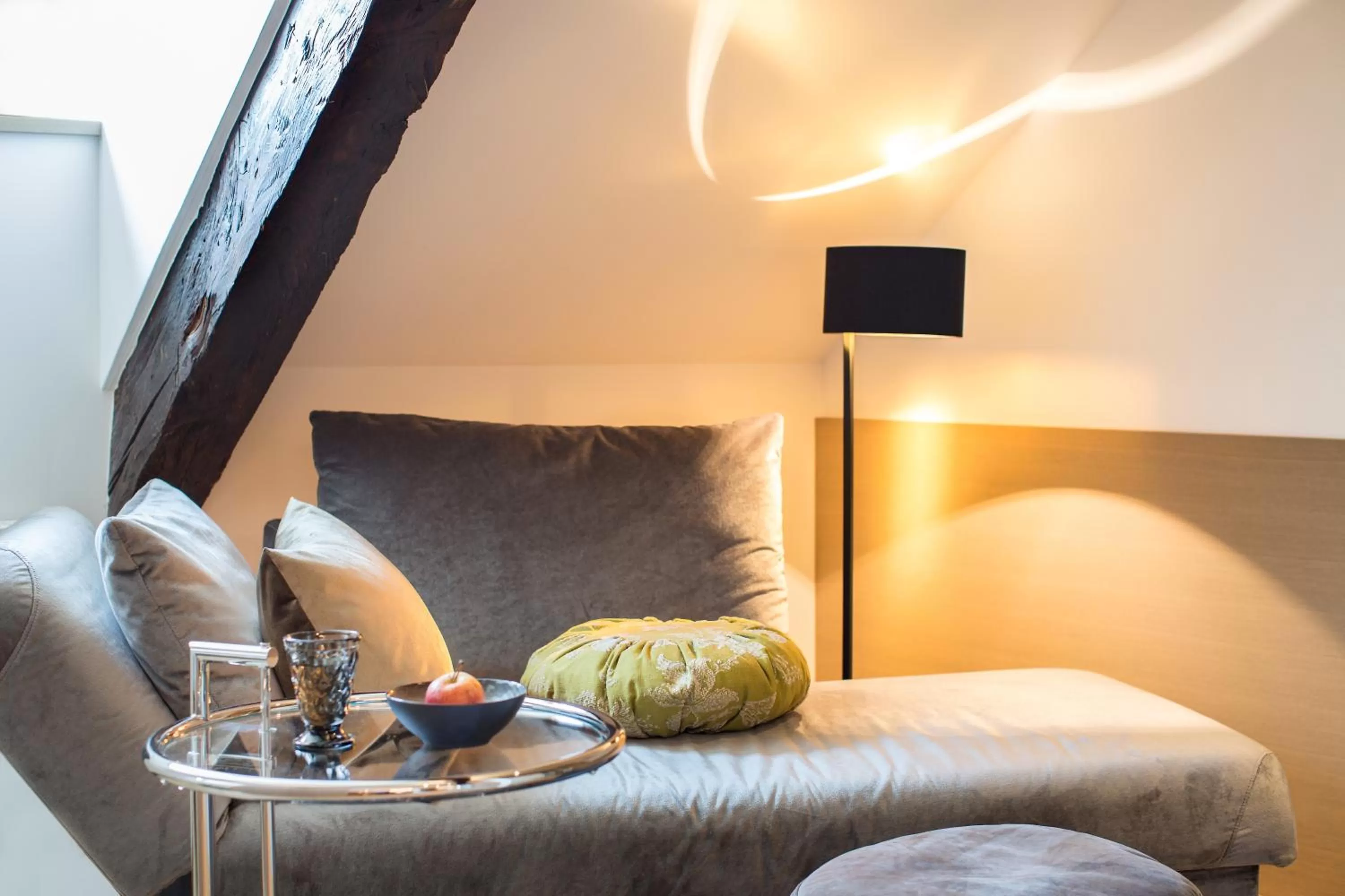 Seating area, Bed in hirschen dornbirn - das boutiquestyle hotel - skyrelax & wellness im rooftop